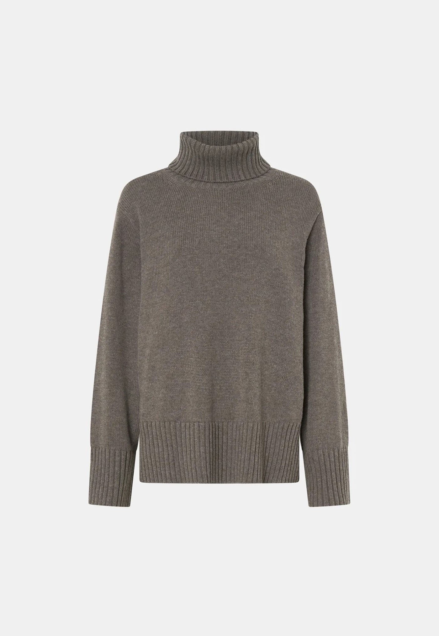 Crawford Roll Neck Sweater - Squirrel