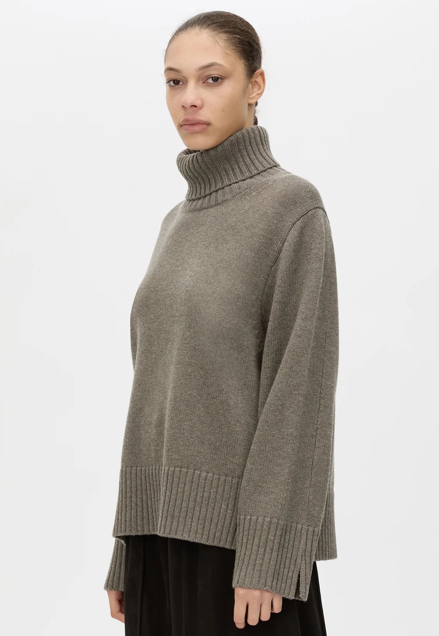 Crawford Roll Neck Sweater - Squirrel