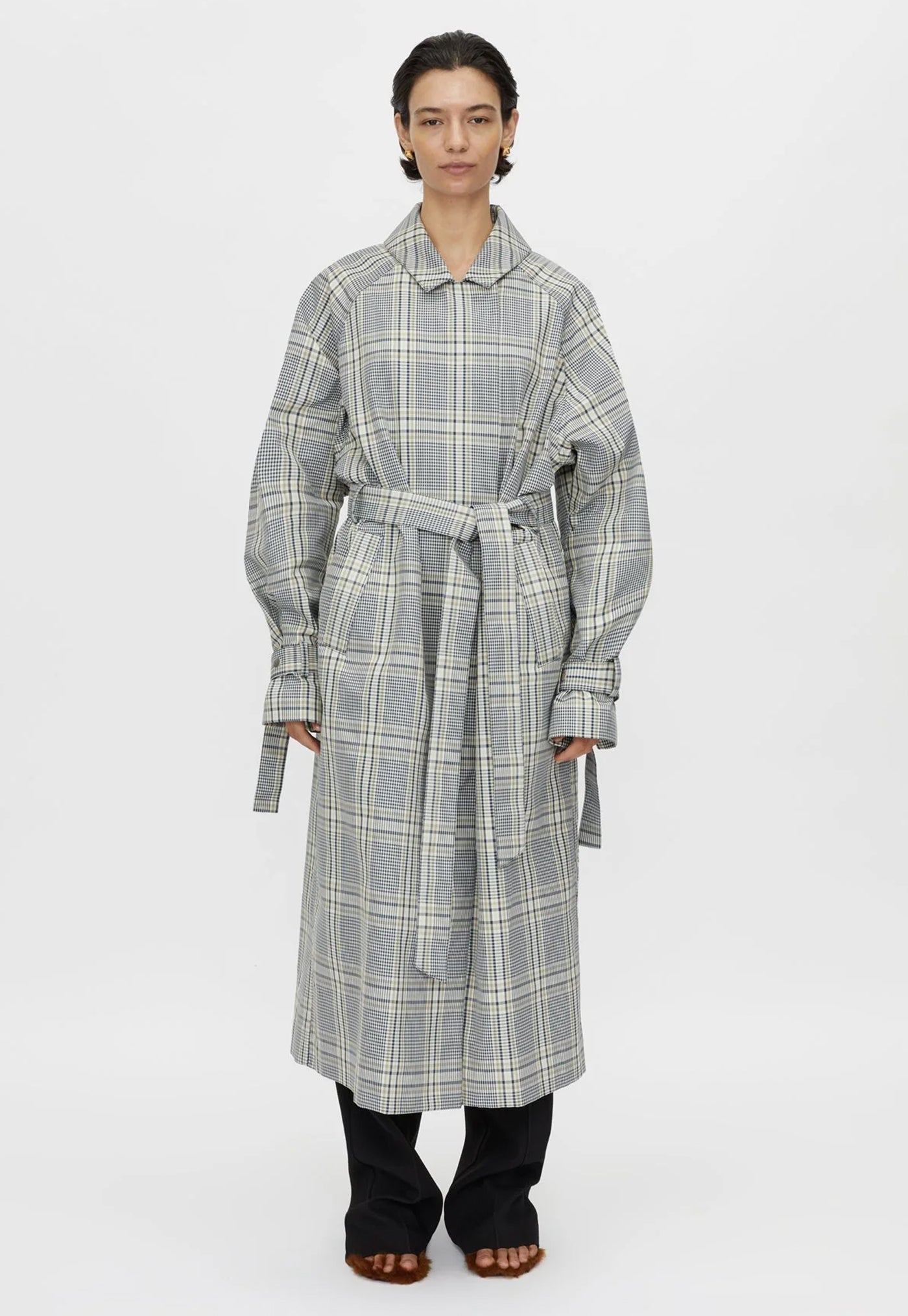 Delta Plaid Trench - Khaki Plaid