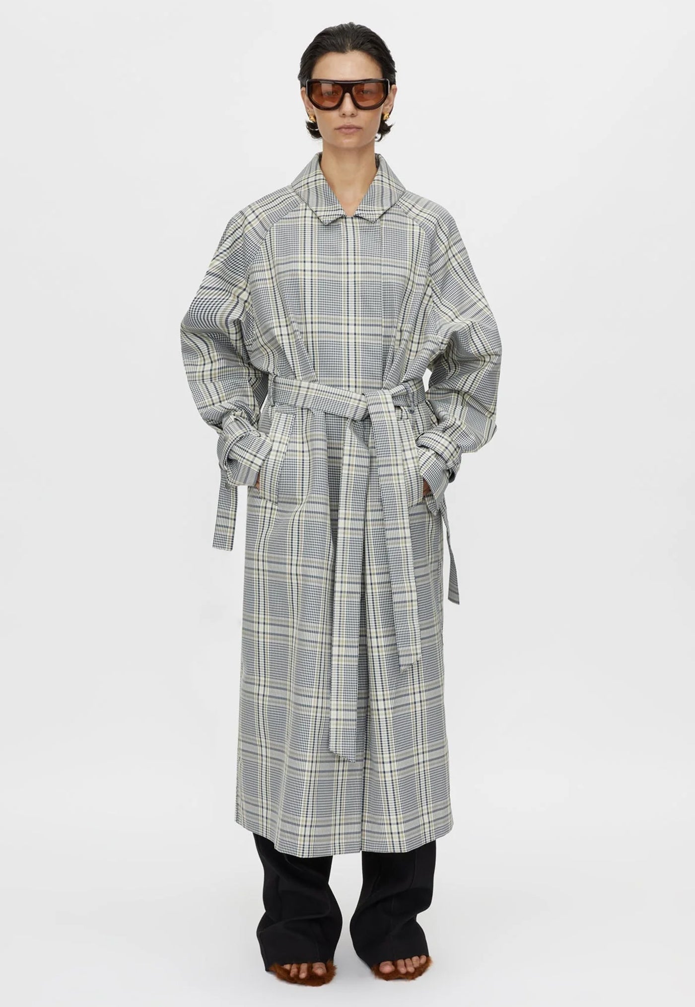 Delta Plaid Trench - Khaki Plaid