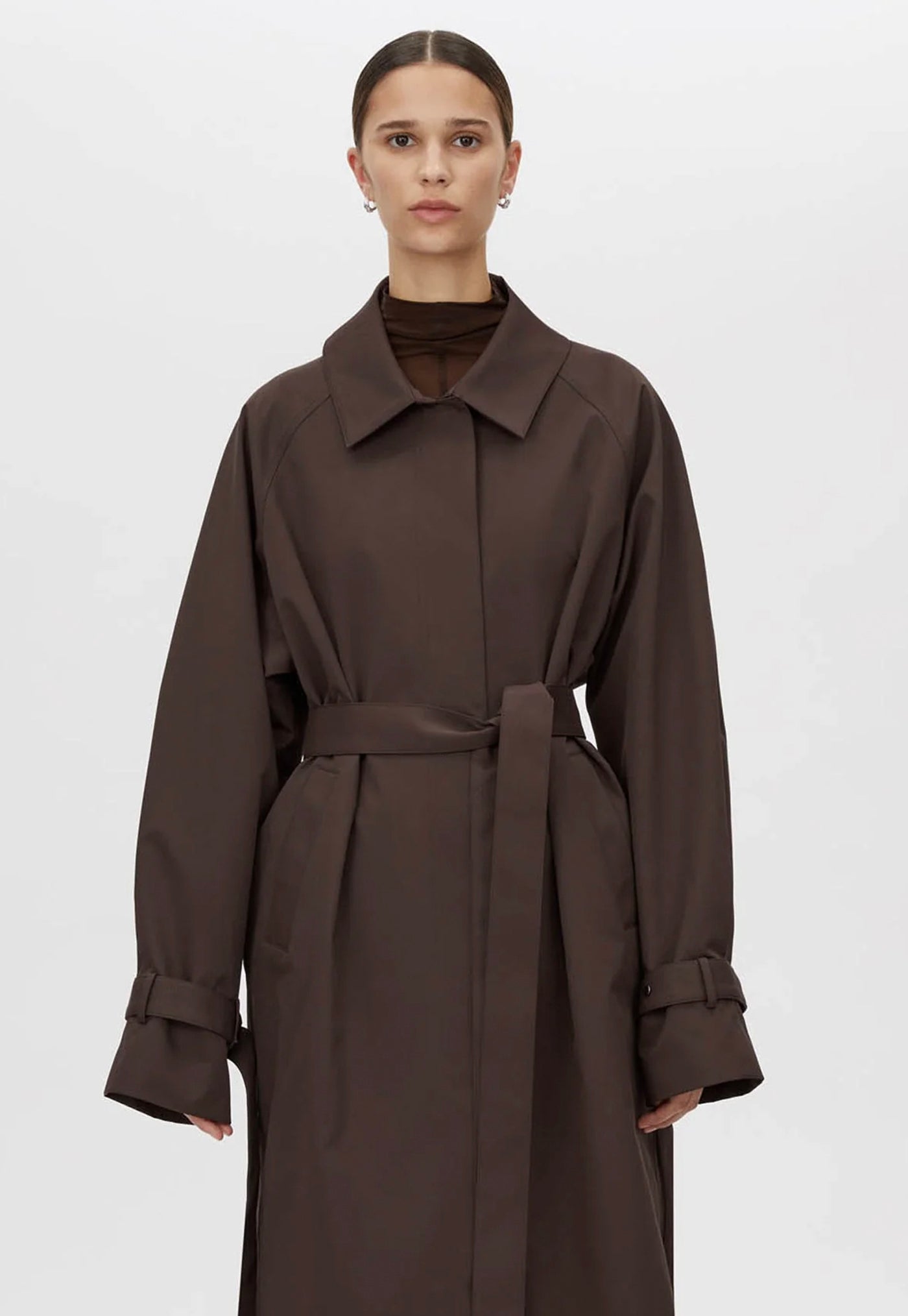Dia Car Coat - Bitter Chocolate