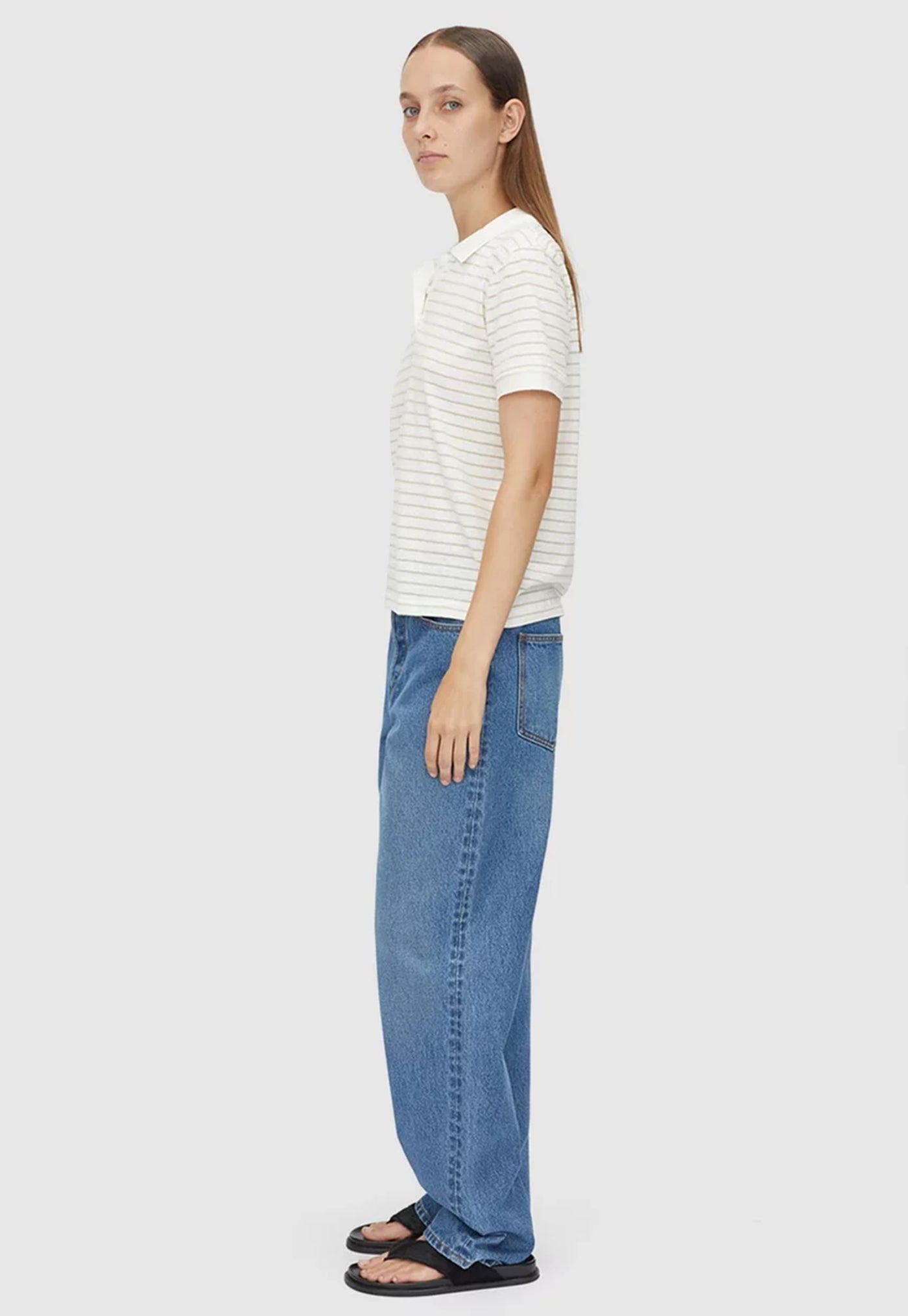 Europa Polo - Stone Stripe