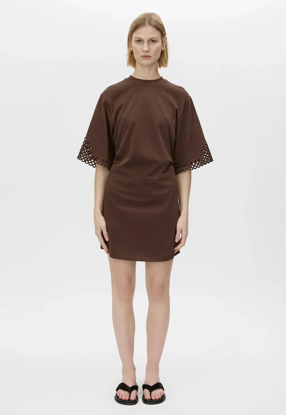 Lolani Mini Tee Dress - Chocolate