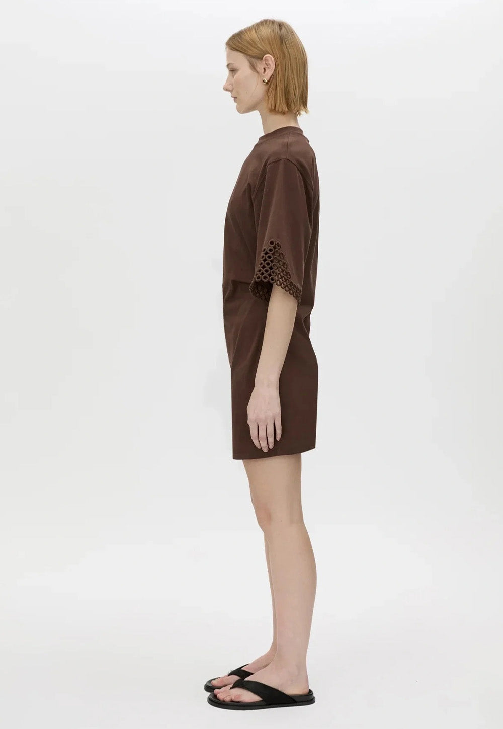 Lolani Mini Tee Dress - Chocolate