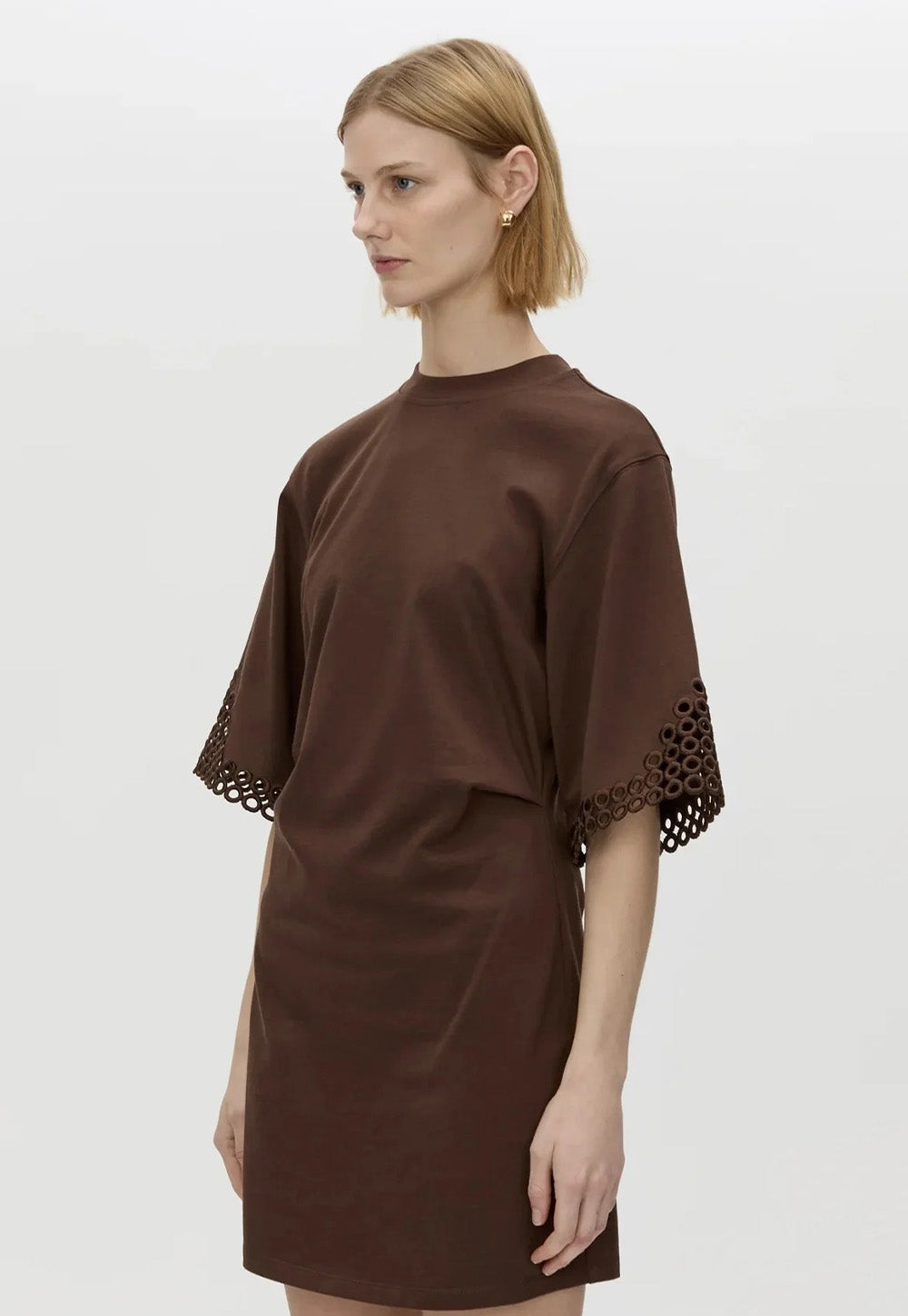 Lolani Mini Tee Dress - Chocolate