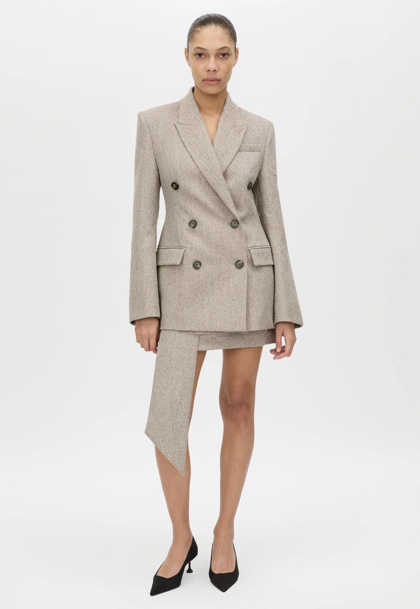 Malik Blazer - Tan Herringbone