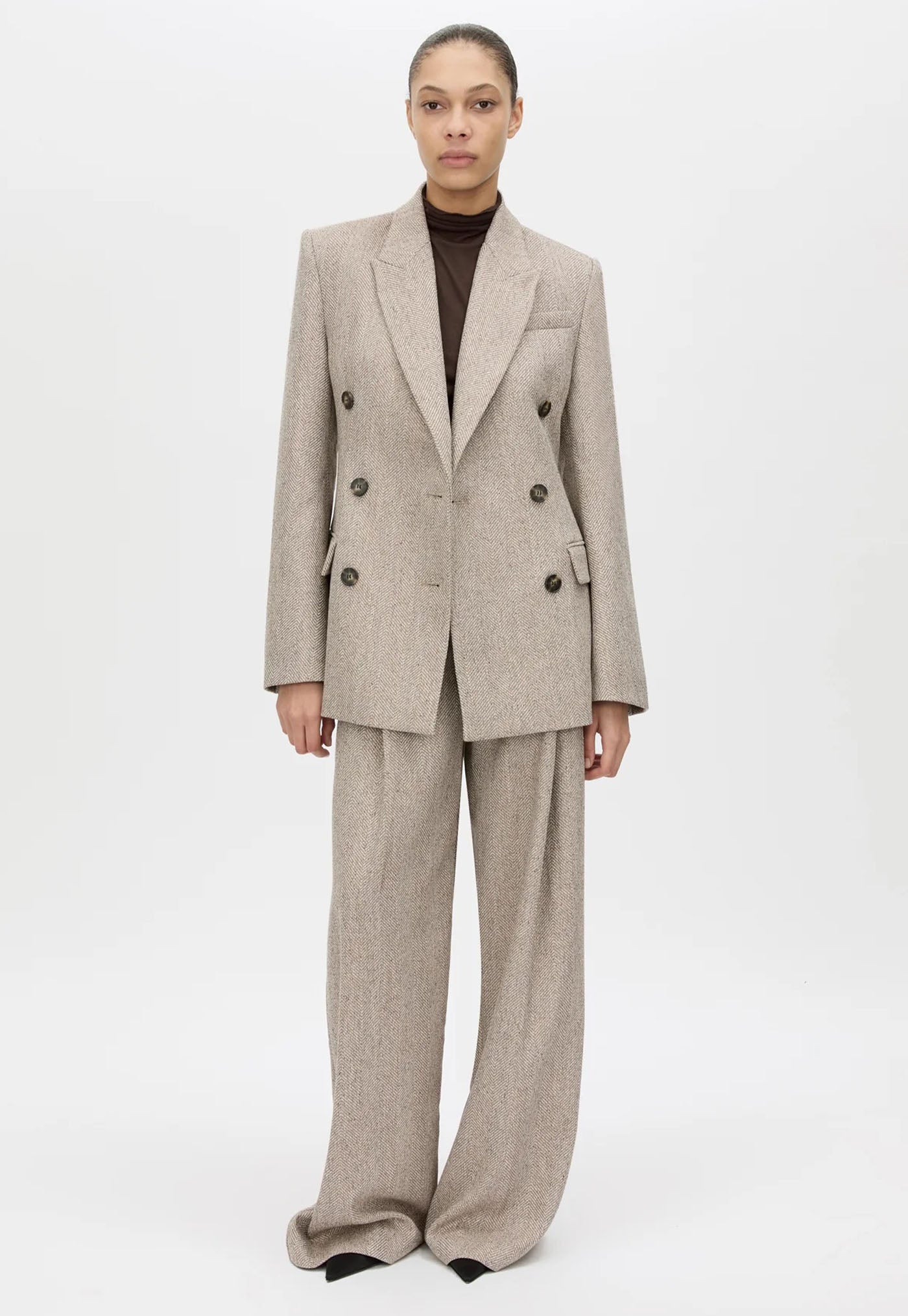 Malik Blazer - Tan Herringbone