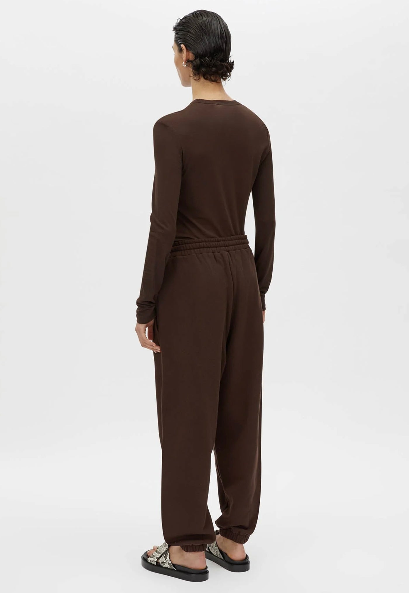 Park Long Sleeve Logo Top - Bitter Chocolate