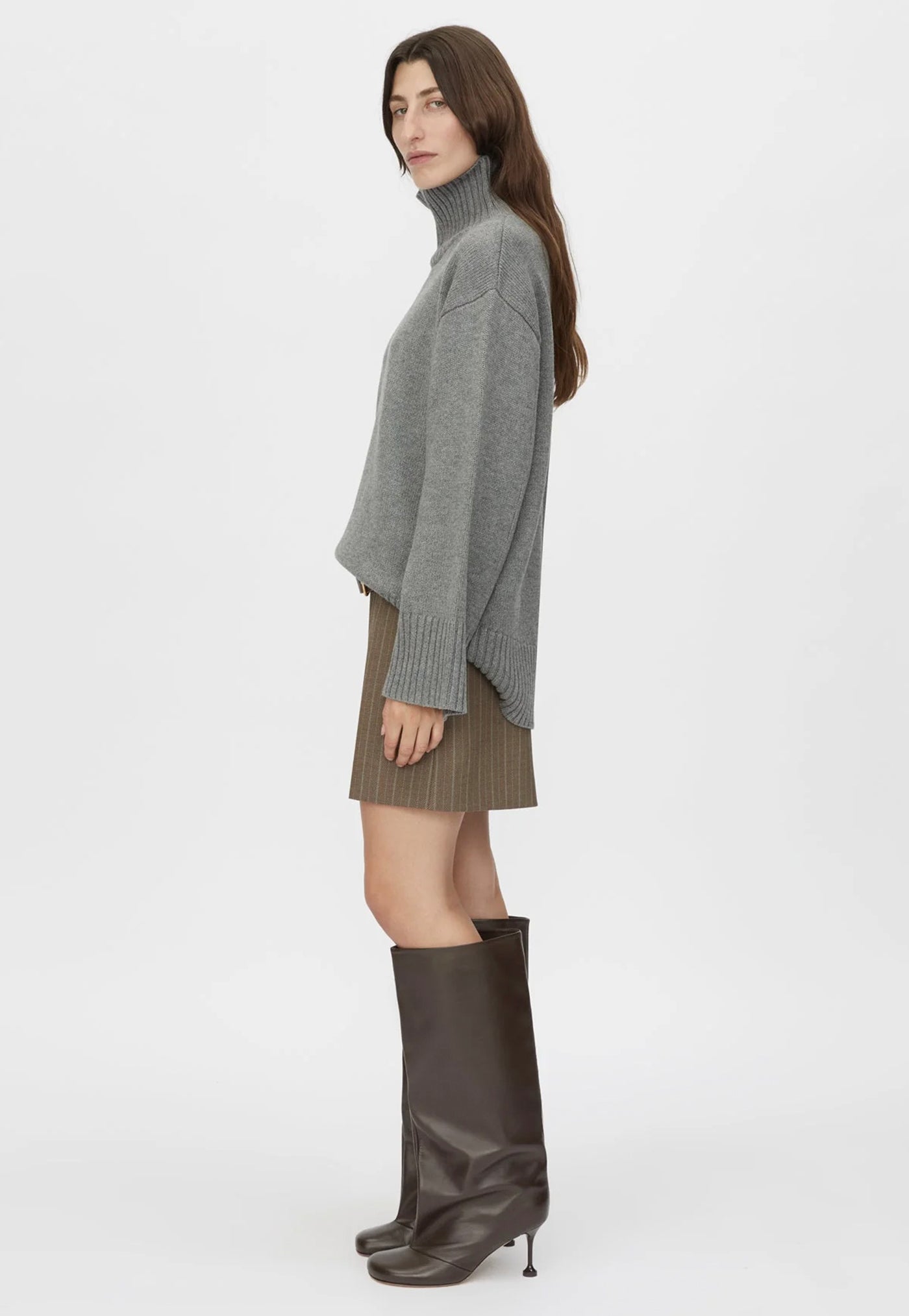 Romeo 2.0 Funnel Neck - Grey Melange