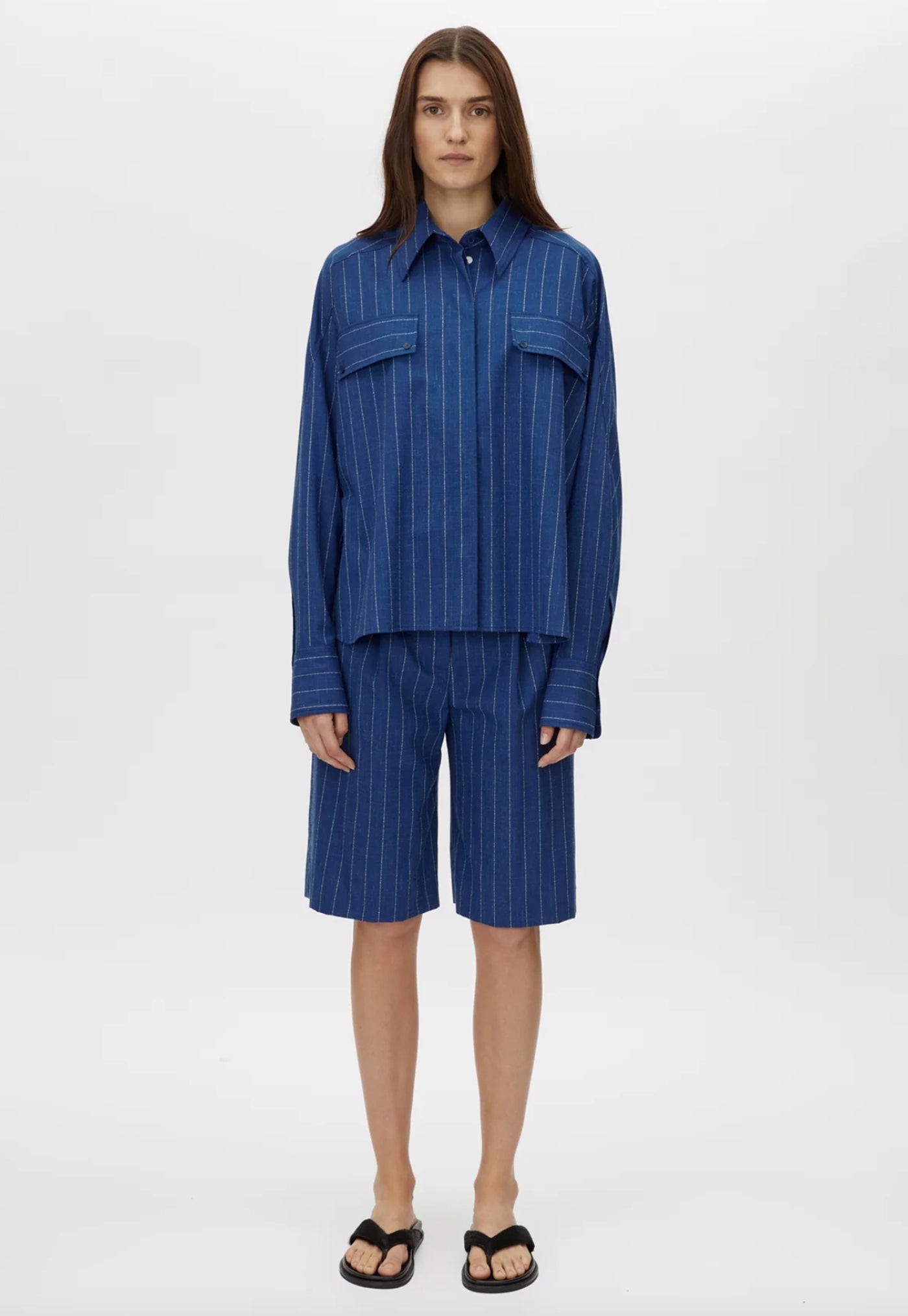 Alberto Shirt - Blue White Stripe