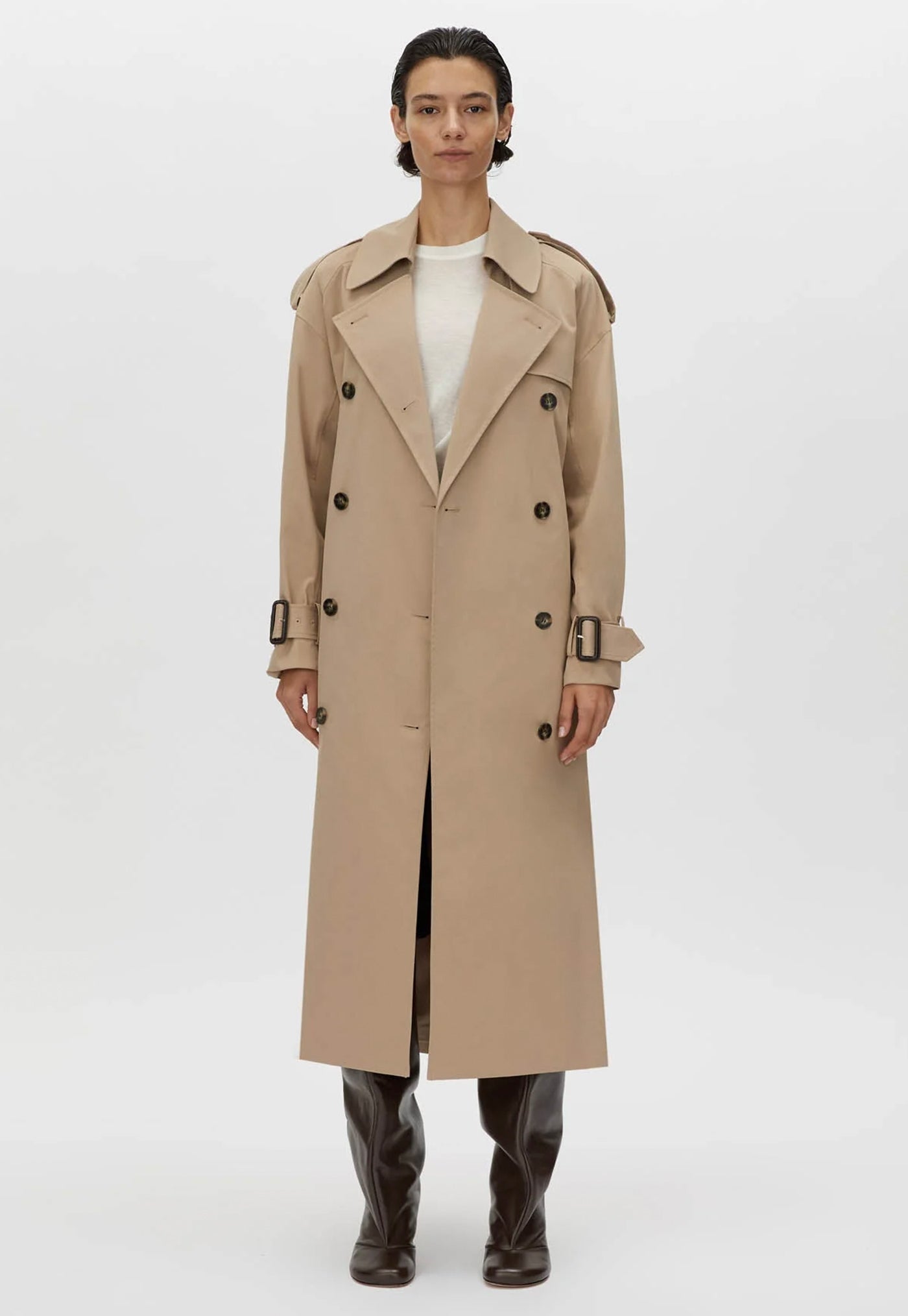 Evans Classic Trench Coat - Sand