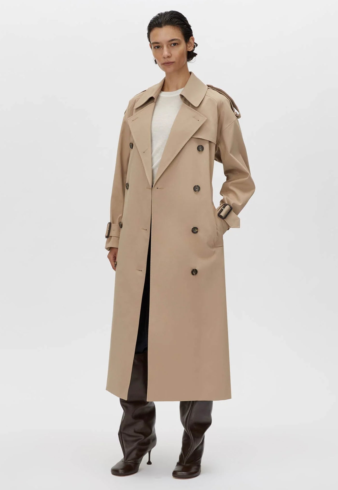 Evans Classic Trench Coat - Sand