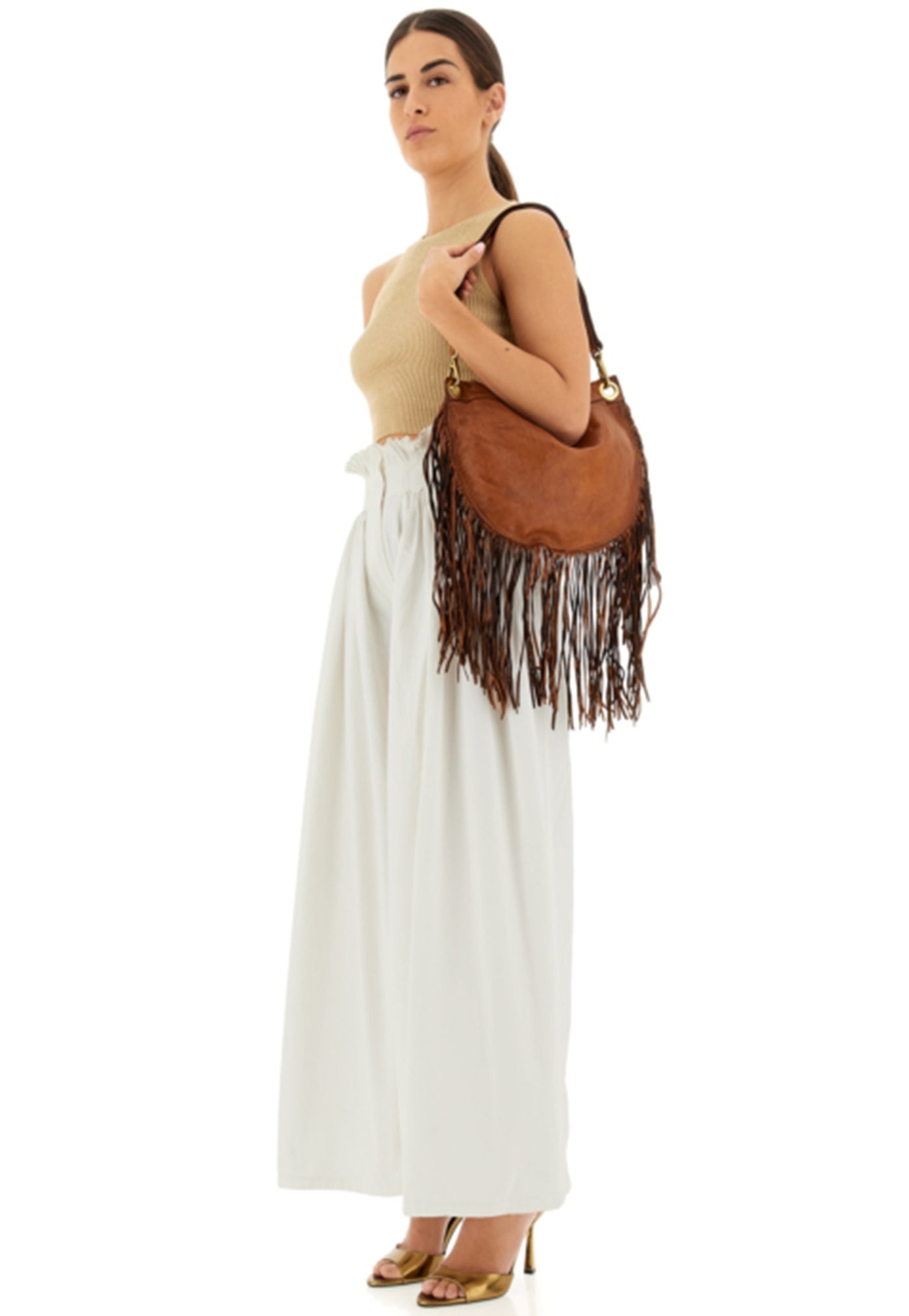 Cala Luna Shoulder Bag - Cognac