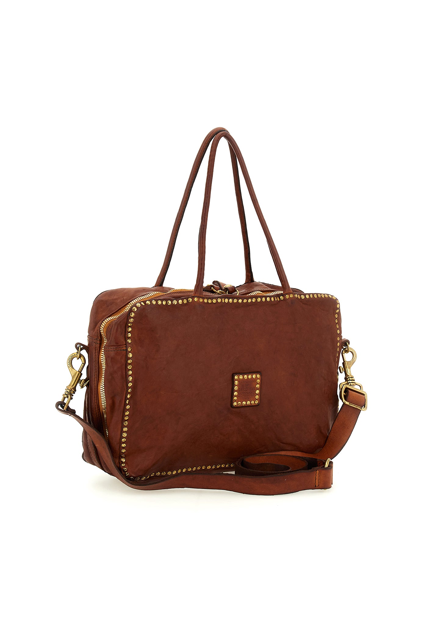 Simona Large Bowling Bag - Cognac