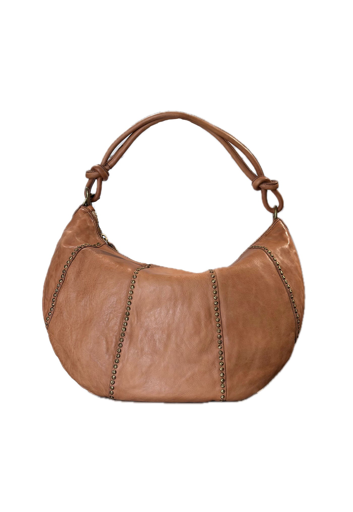 Sole Studded Shoulder Bag - Hazelnut