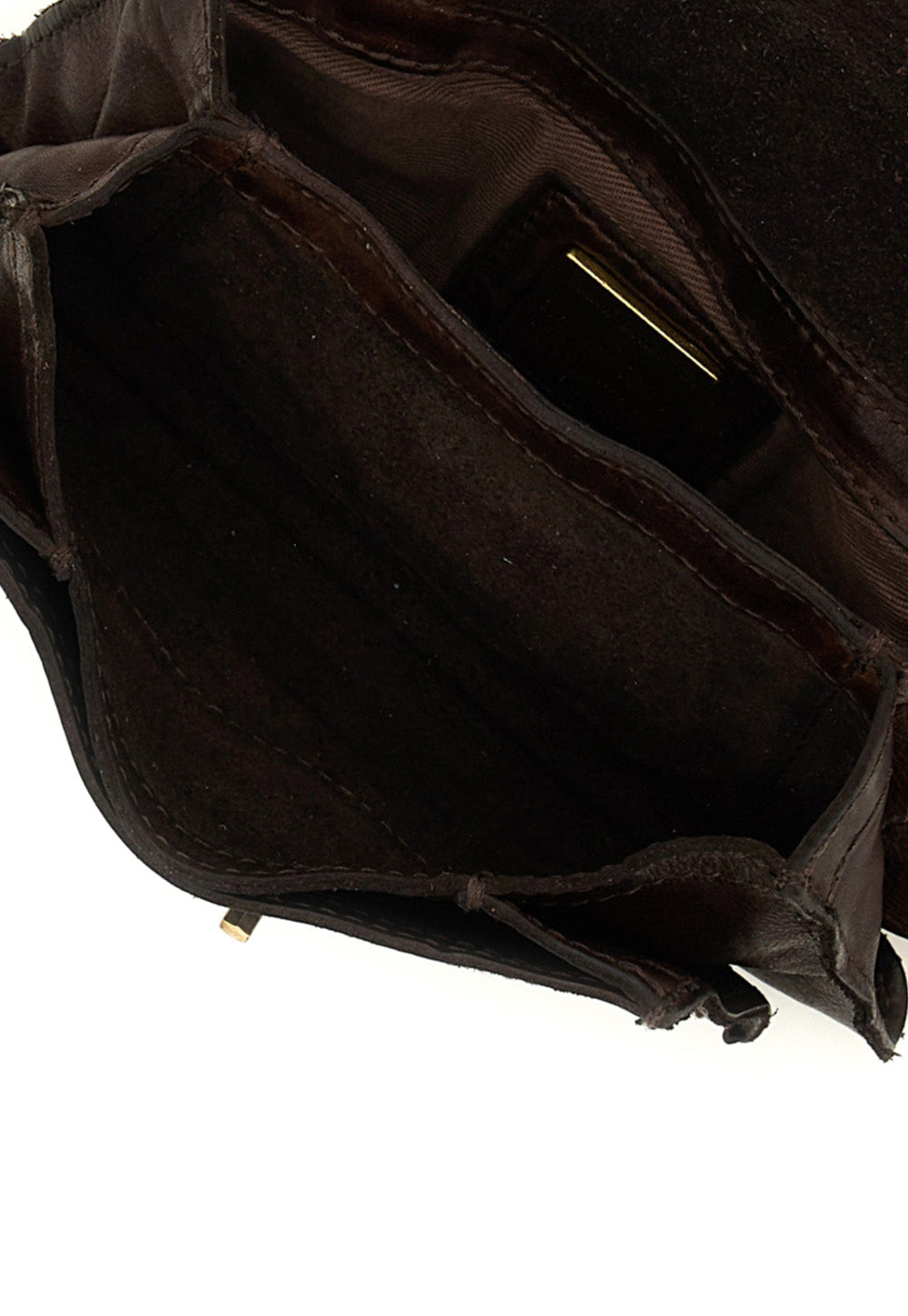 Studded Shoulder Bag - Brown