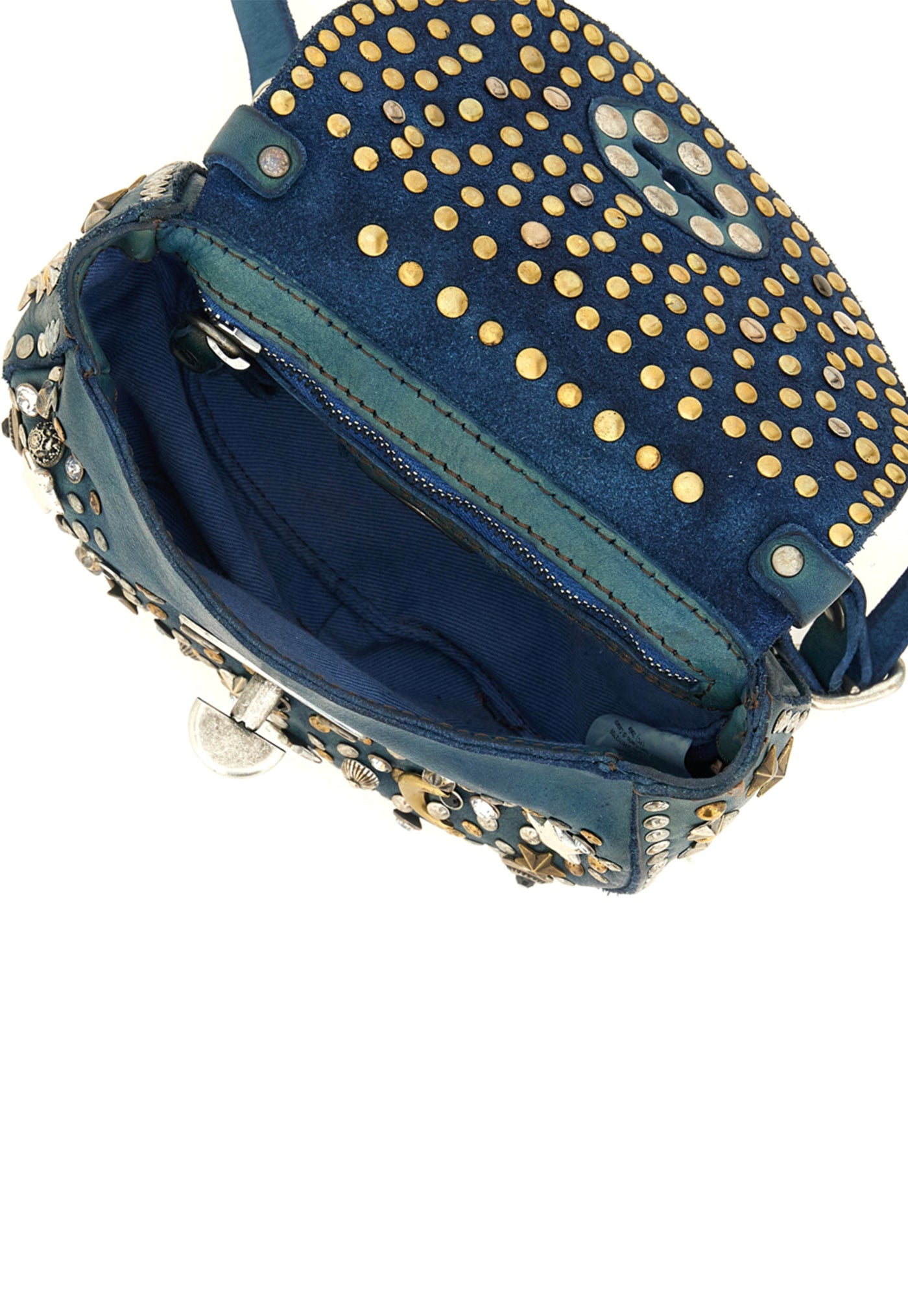 Afrodite Mix Stud Crossbody Bag - Sapphire