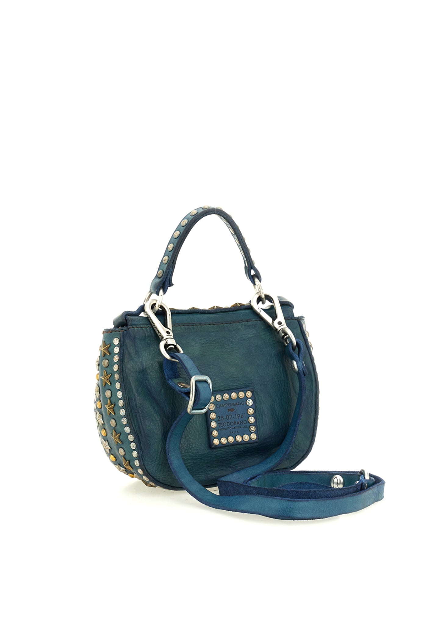 Afrodite Mix Stud Crossbody Bag - Sapphire