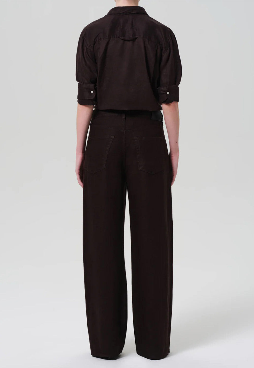 Brynn Drawstring Linen Trouser - Chocolate