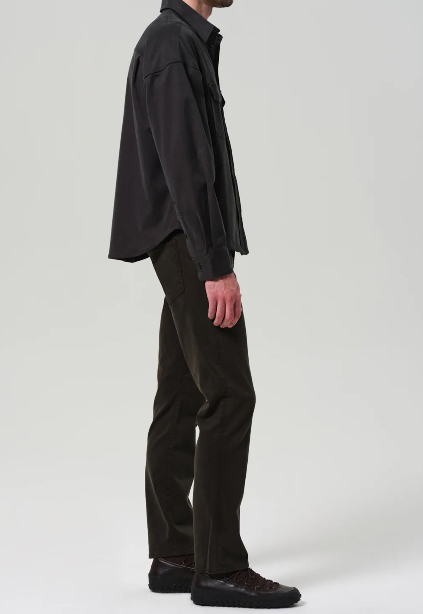 Elijah Straight Cashmere Touch Jean - Forest
