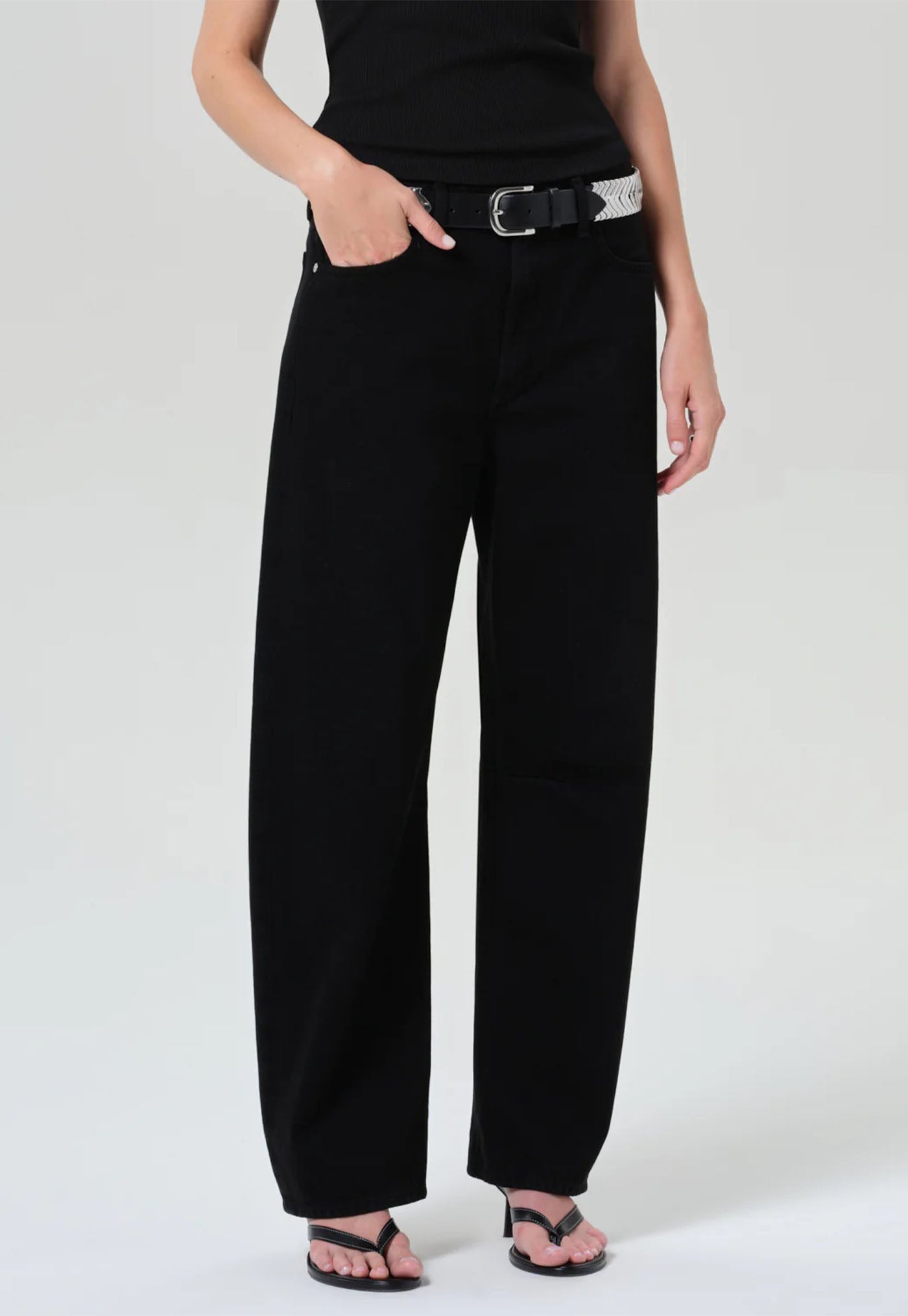 Miro Long Relaxed Jean - Solid Black