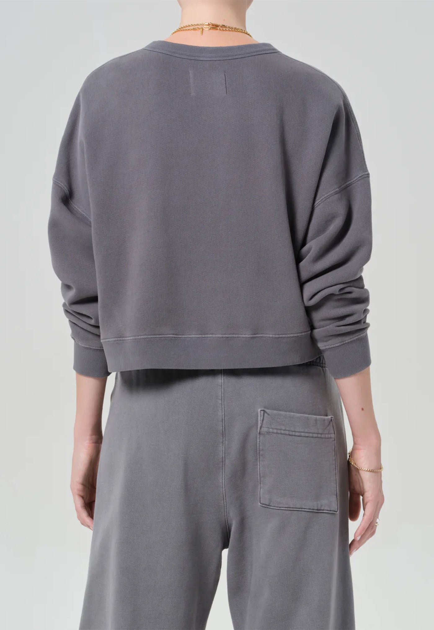 Rhomboid Henley - Dark Grey