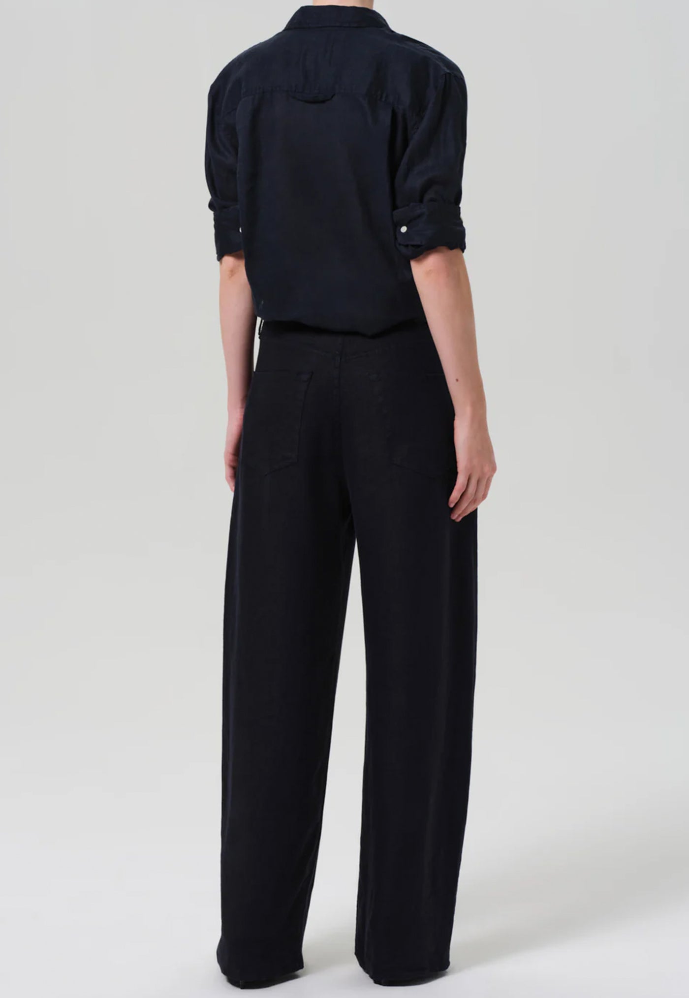 Brynn Drawstring Linen Trouser - True Navy