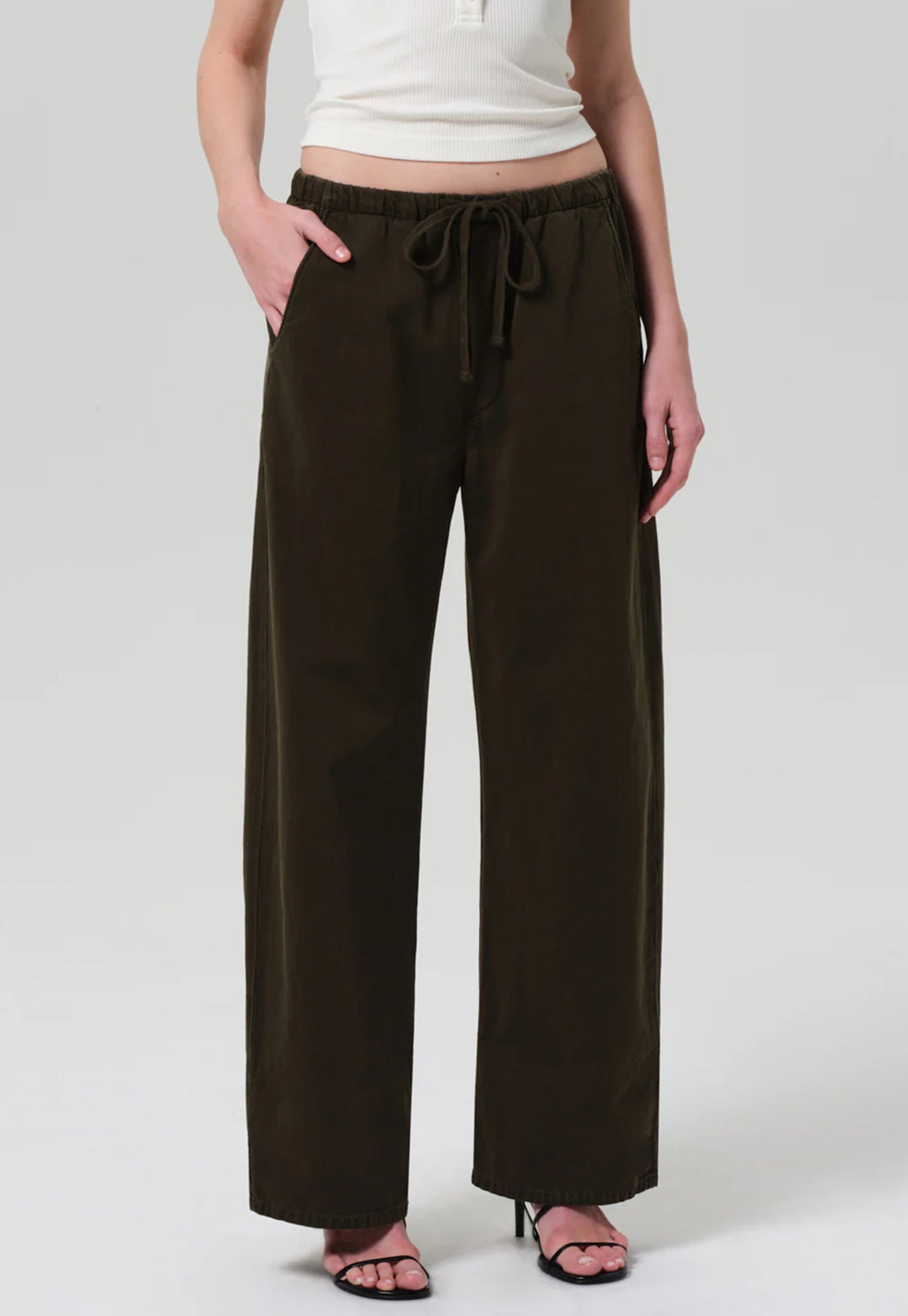 Aurora Pull On Pant - Dark Olive