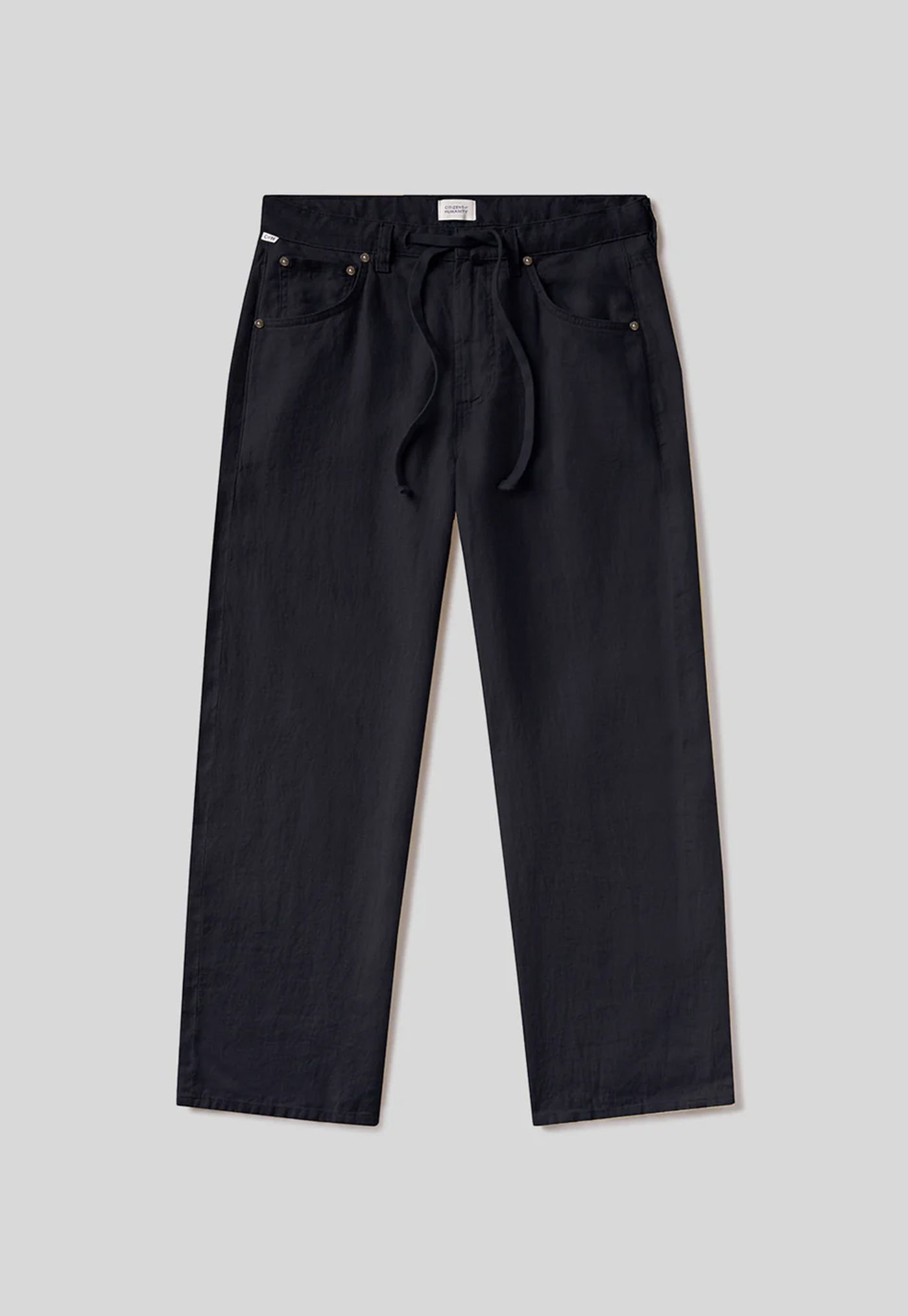 Brynn Drawstring Linen Trouser - True Navy