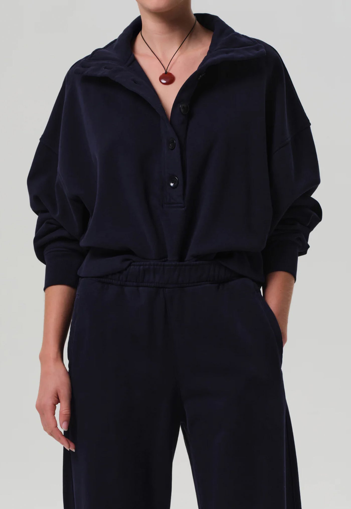 Mirelle Funnel Neck - Navy