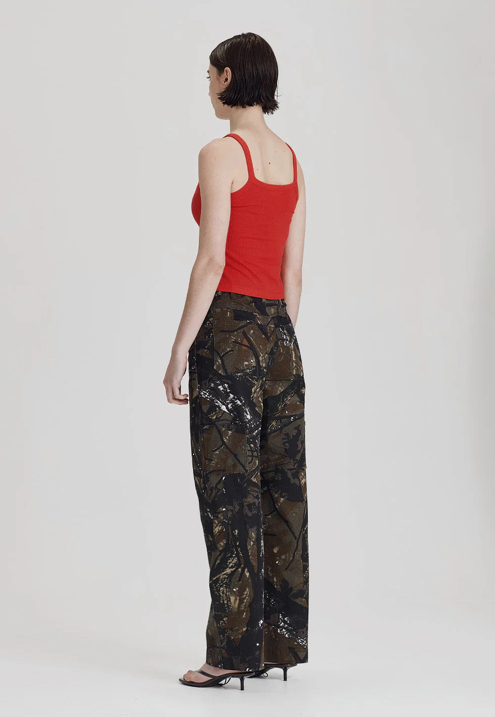 Base Rib Thin Tank - Red