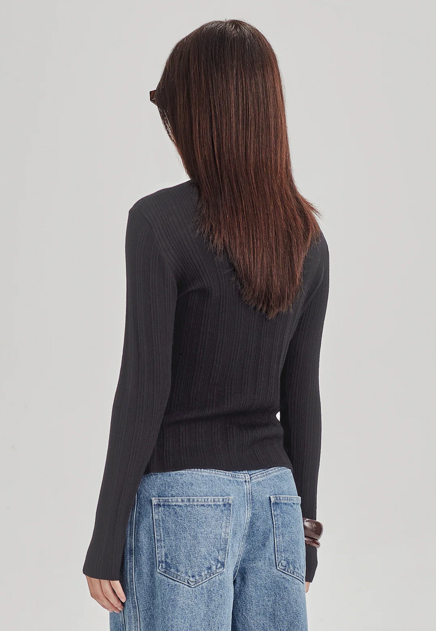 Superfine Wool Base Knit L/S - Charcoal