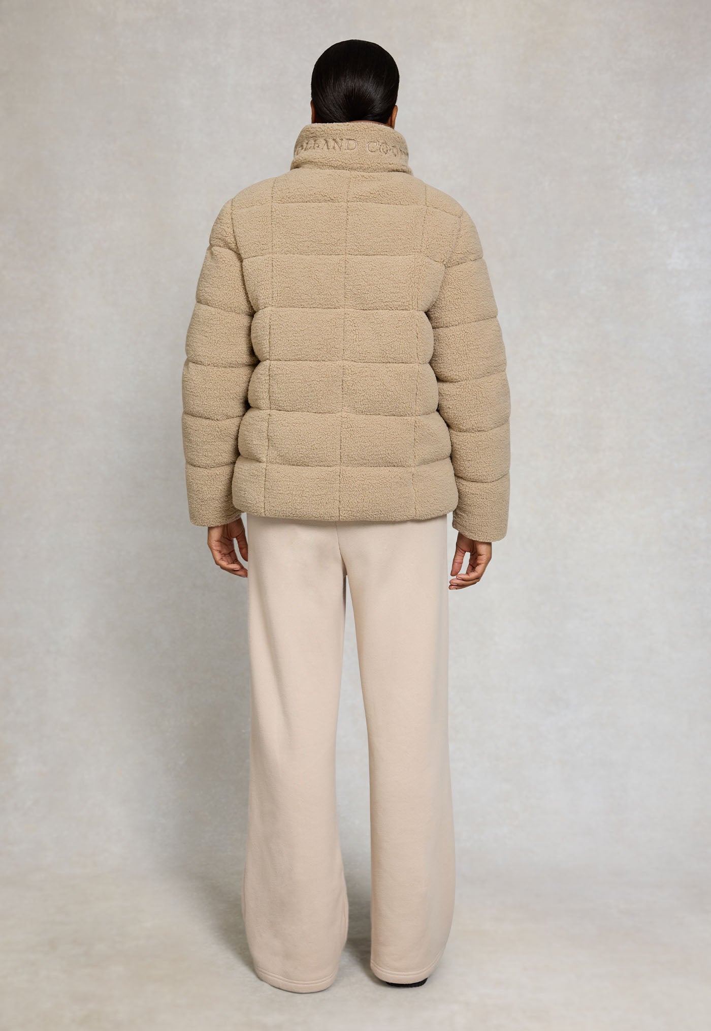 Crawford Padded Jacket - Natural Borg