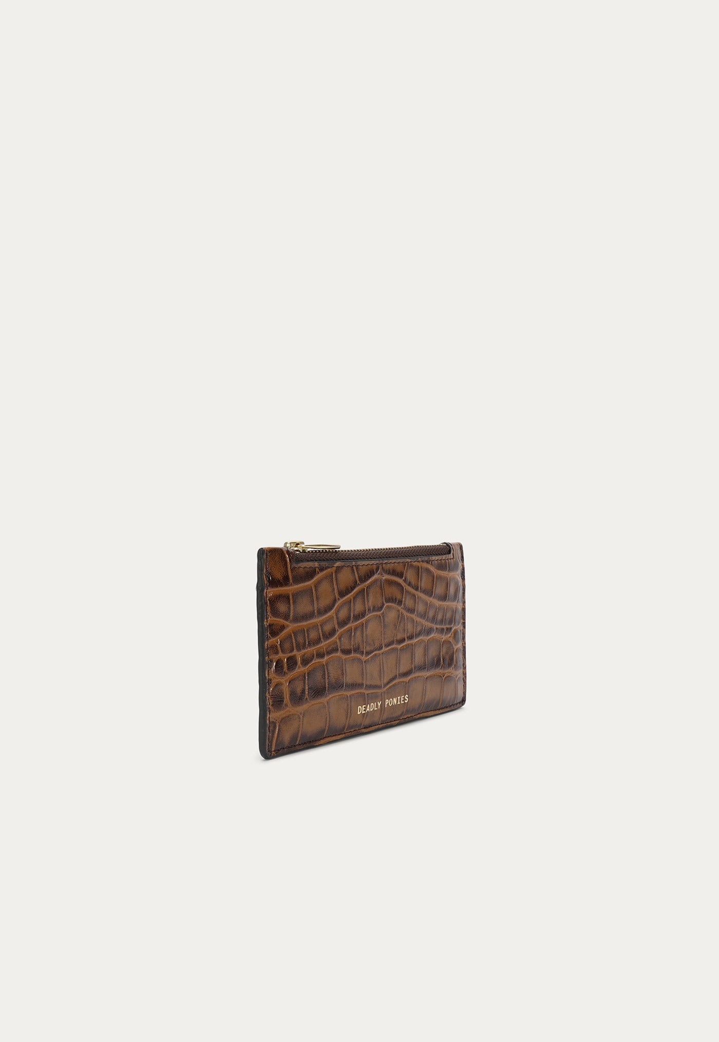 Card Holder - Toffee Croc