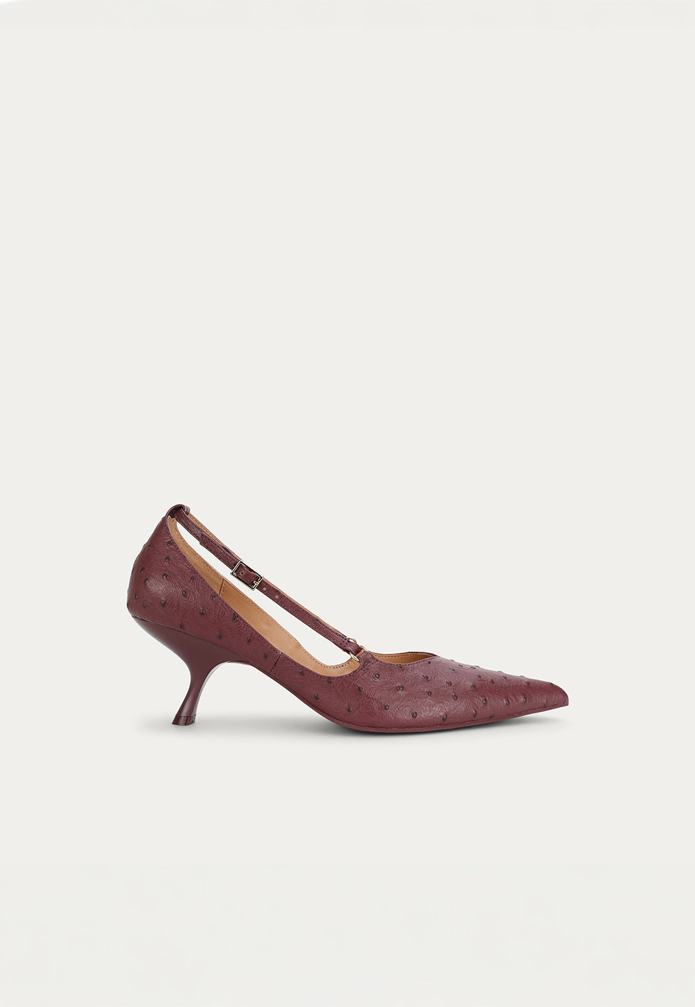Epona Heel - Radicchio Ostrich
