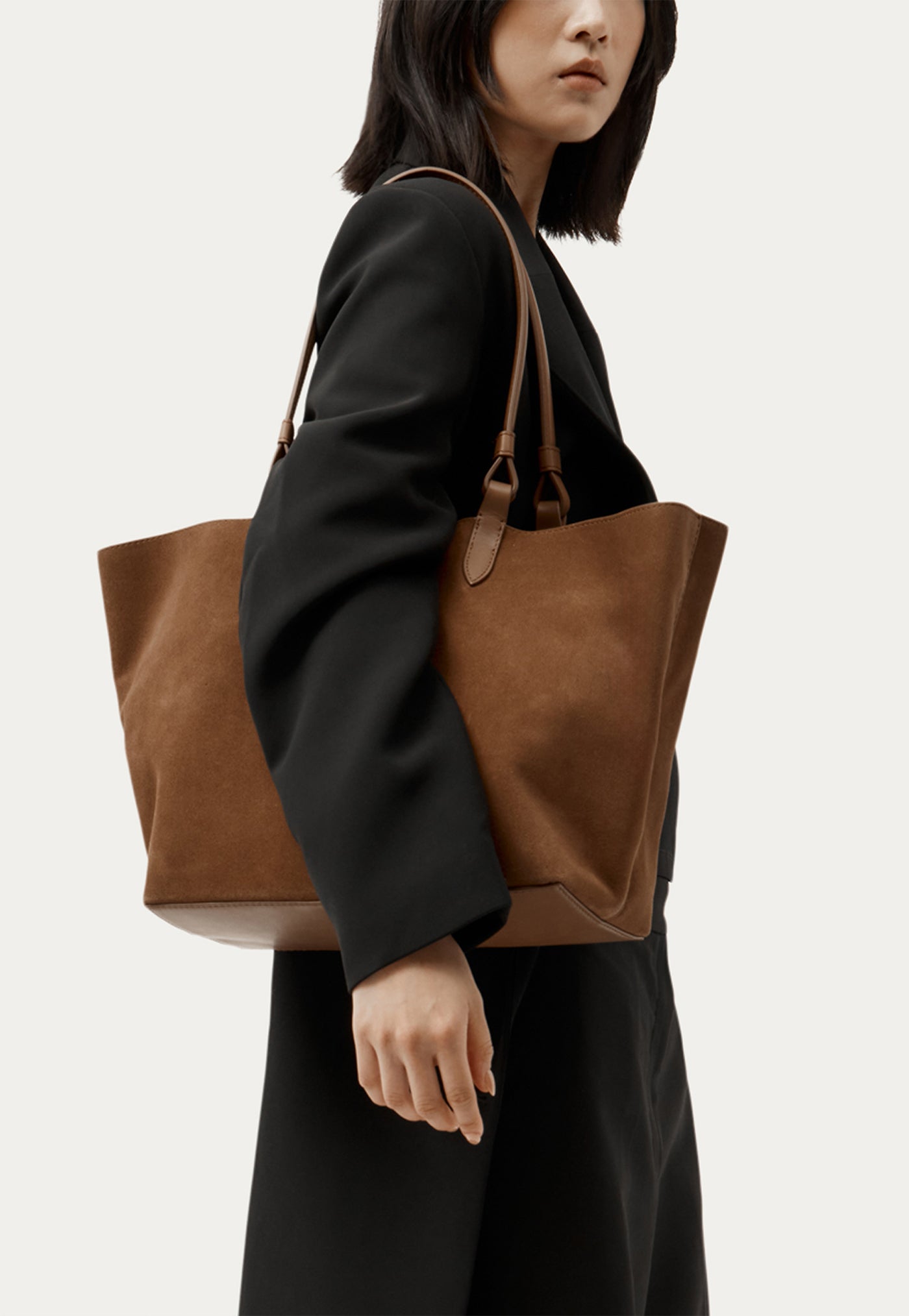 Large Bandit Tote - Hazel Suede