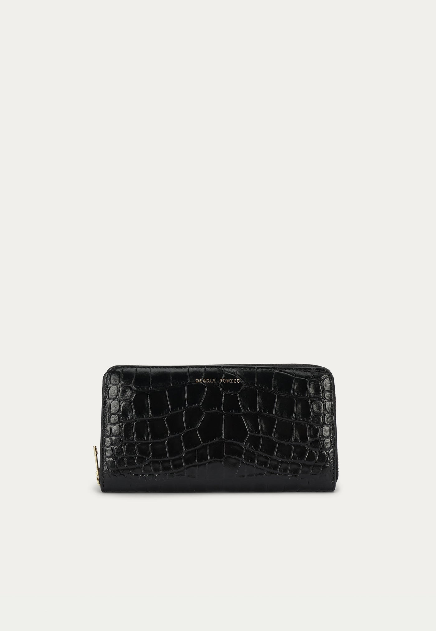 Maxi Wallet - Black Croc