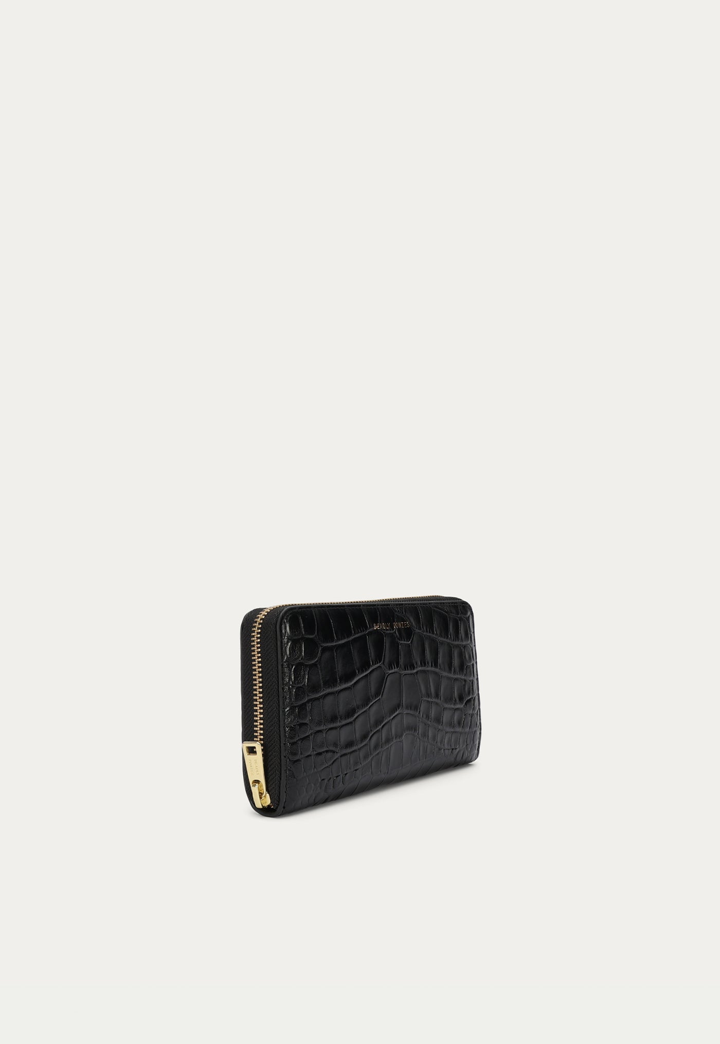 Maxi Wallet - Black Croc