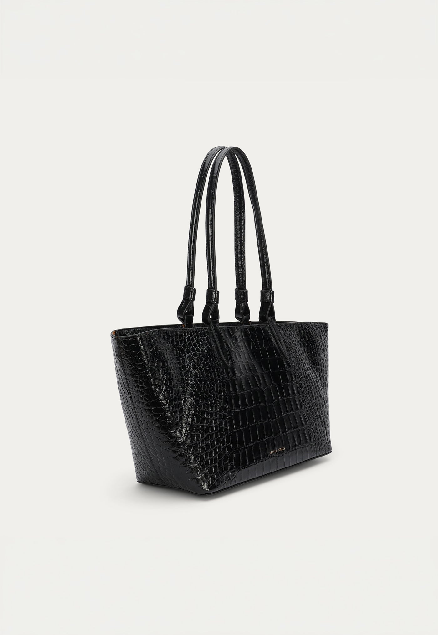 Medium Bandit Tote - Black Croc