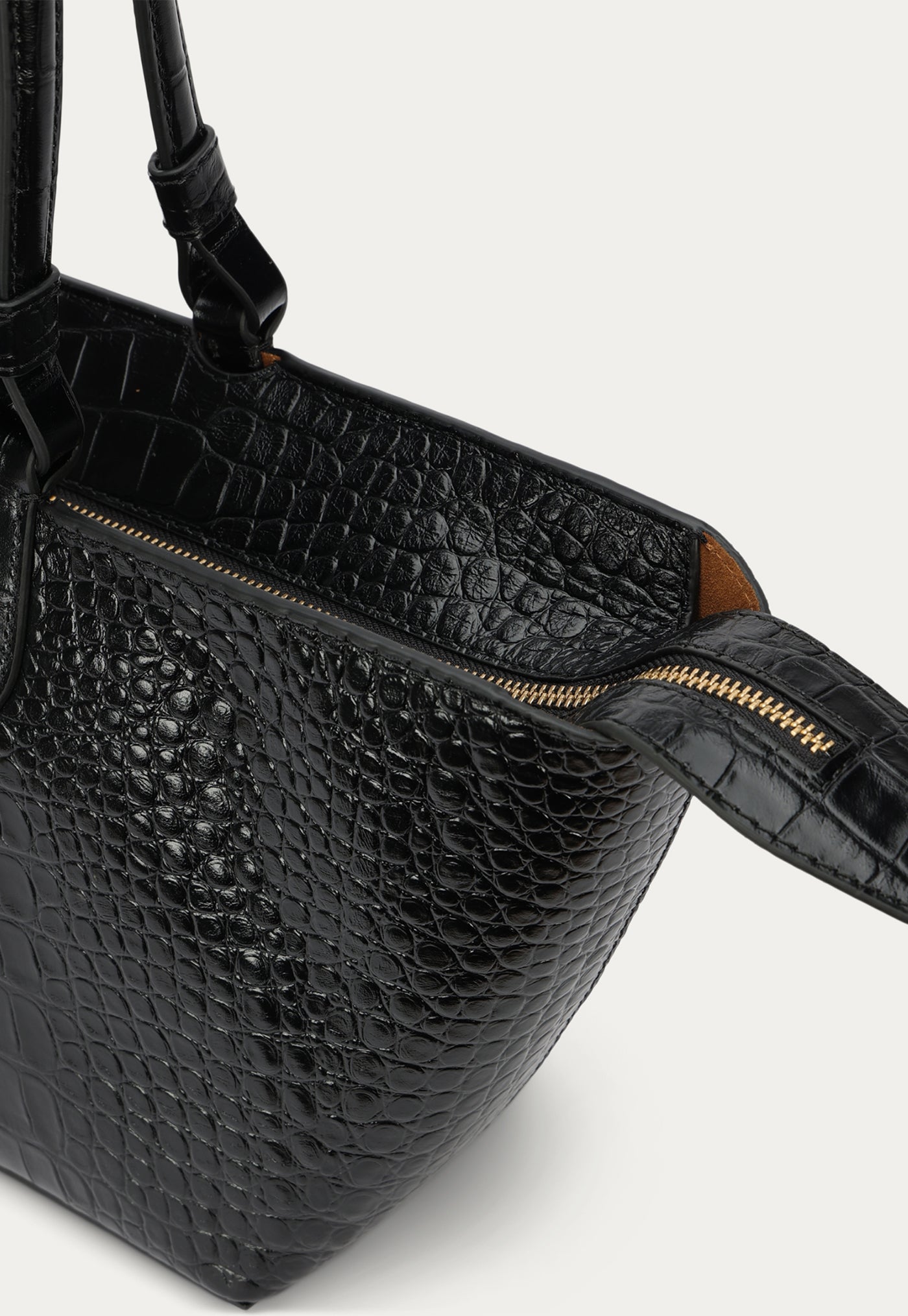 Medium Bandit Tote - Black Croc