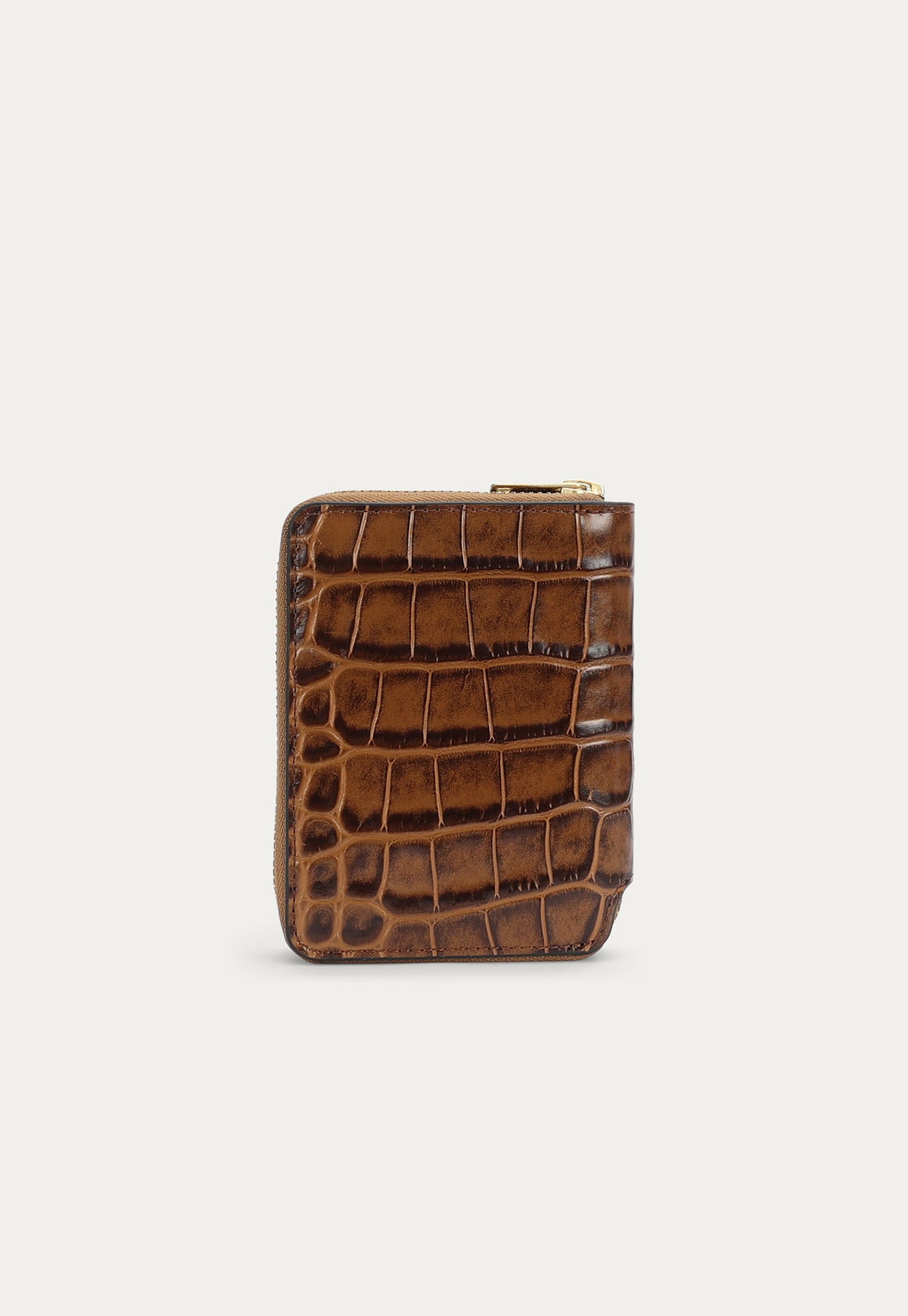 Mini Wallet - Toffee Croc