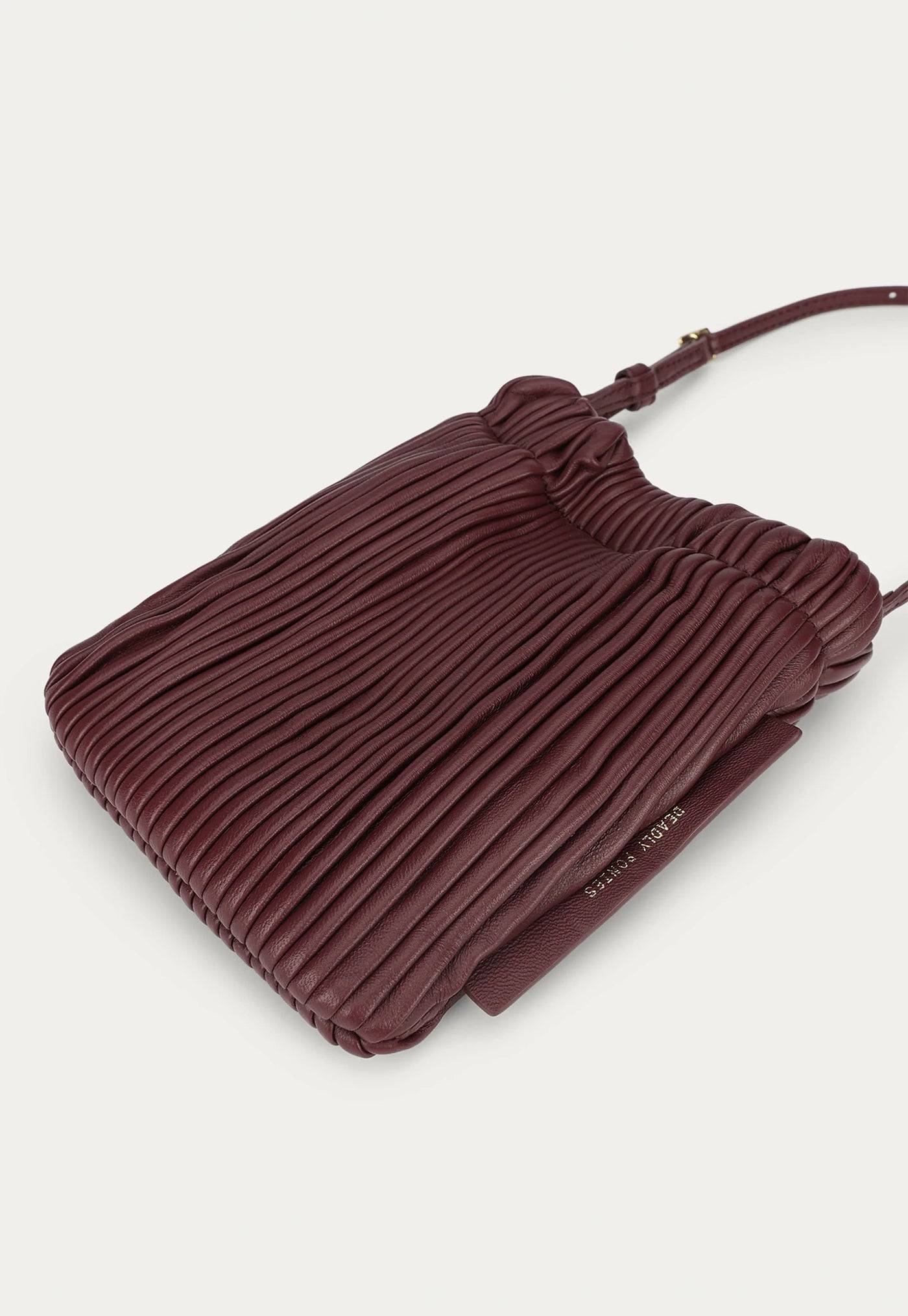Mr Cinch Pouch - Claret Pleated sold by Angel Divine