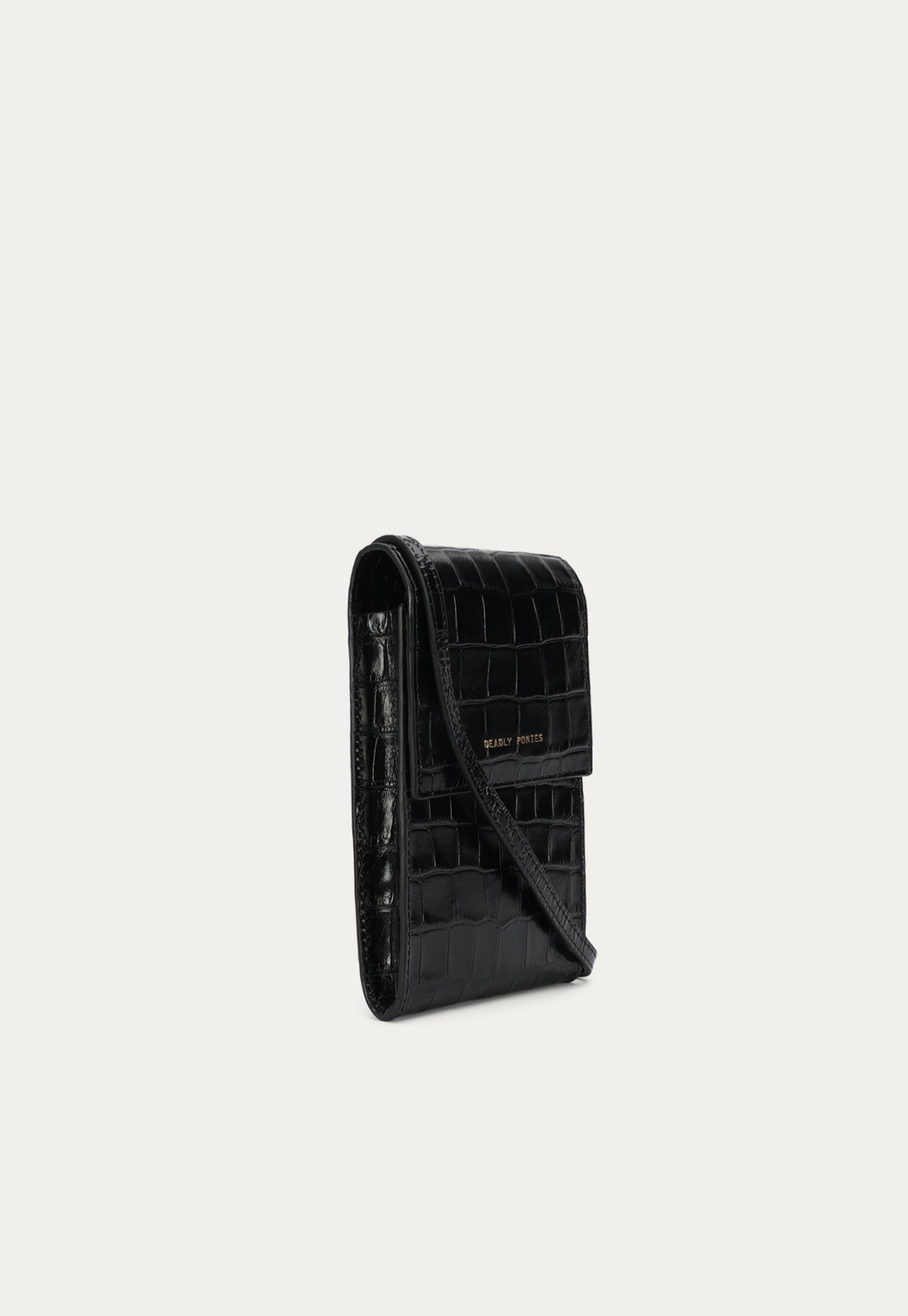 Poucheroo Phone Wallet - Black Croc