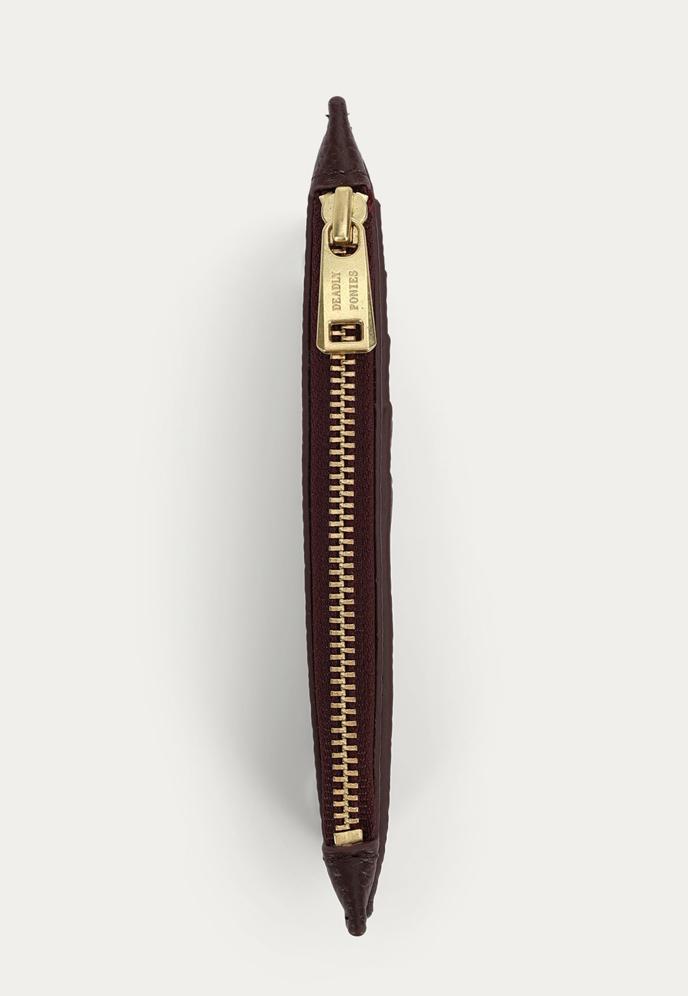 Zip Card Holder - Dark Cherry