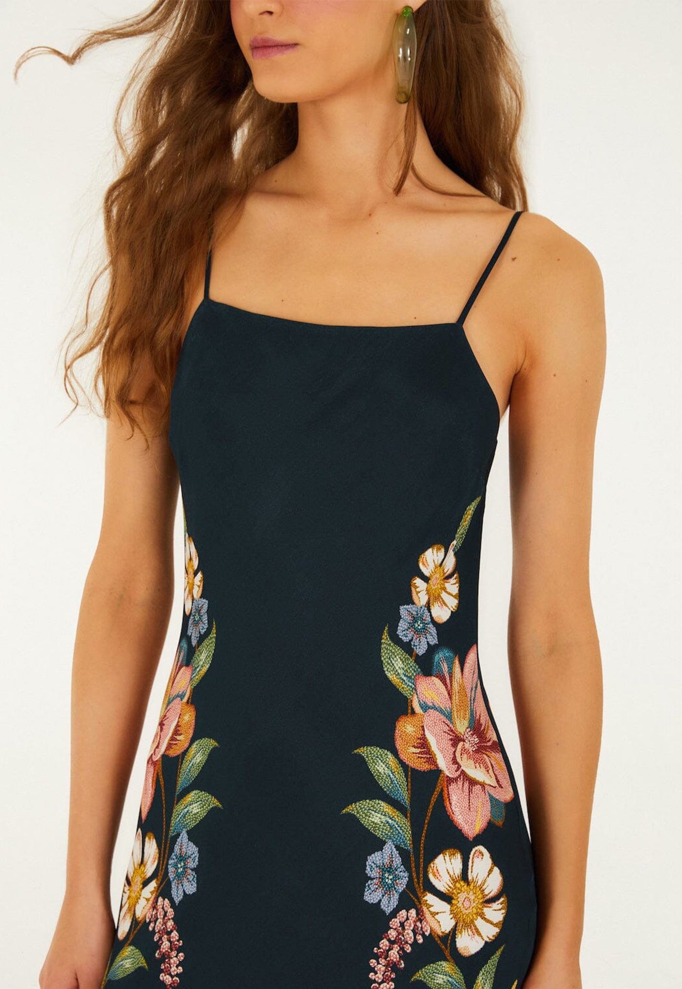 Maira Floral Maxi Dress - Dark Blue