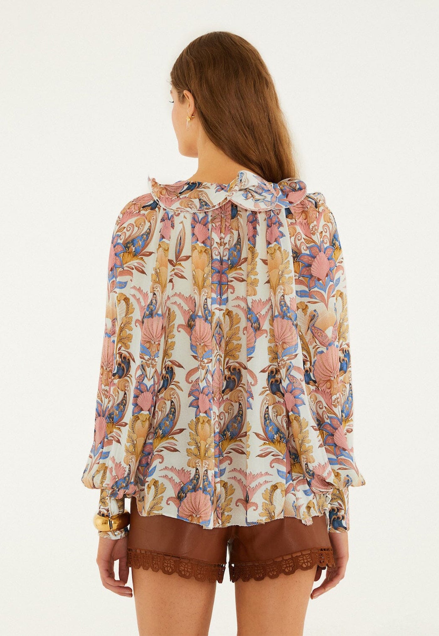 Sea Garden Long Sleeve Blouse - Off White