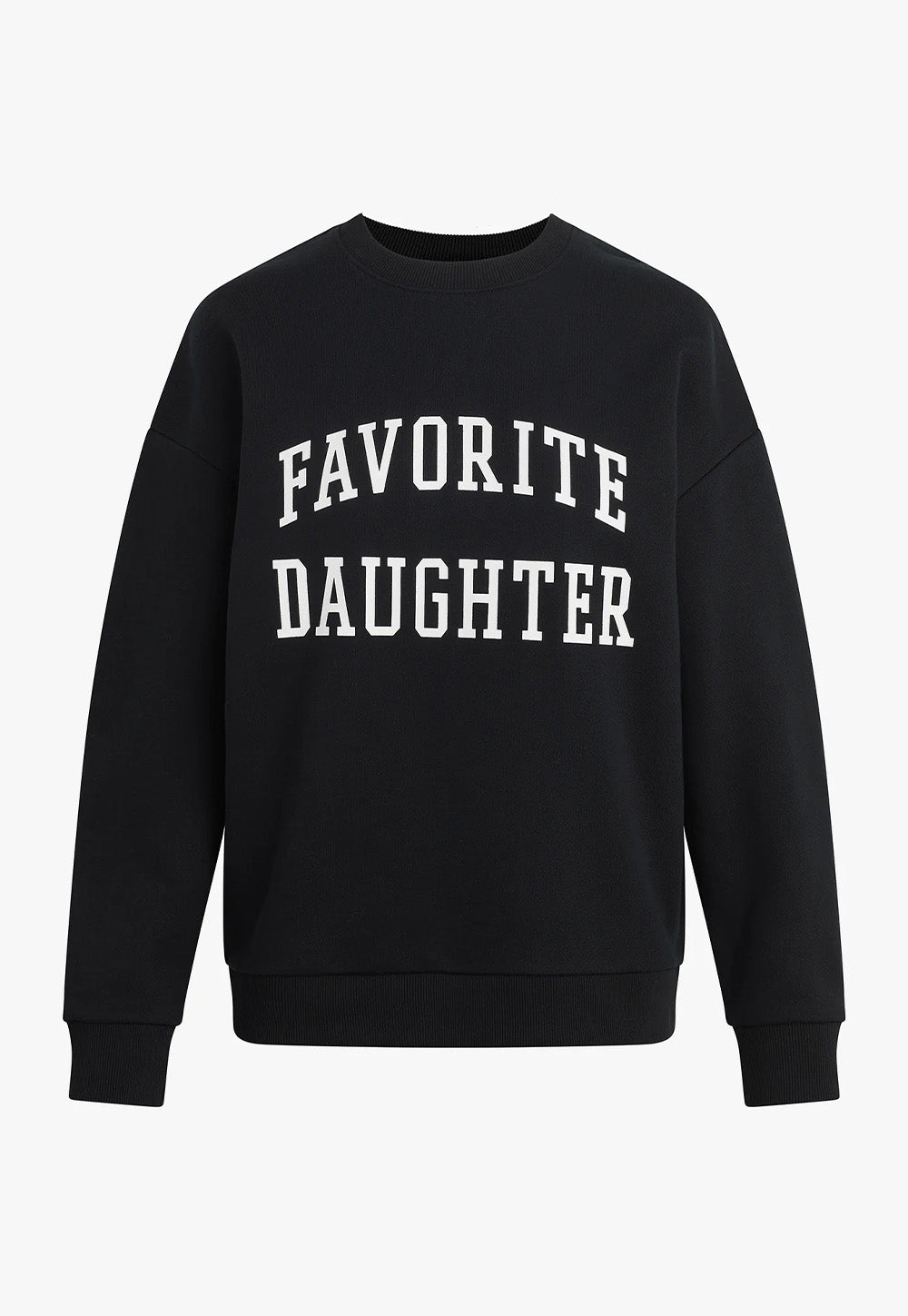 Collegiate Sweatshirt - Black w/ White