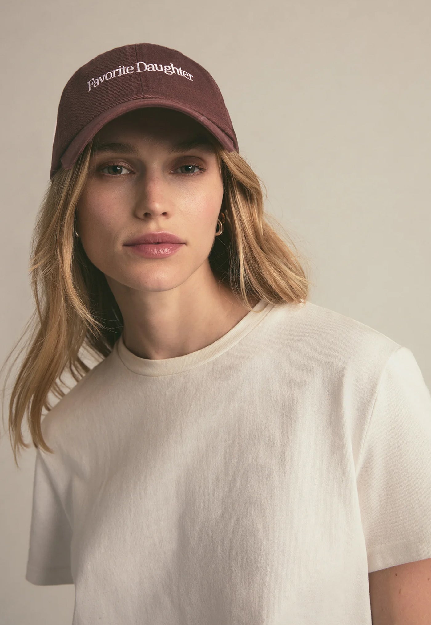 Classic Logo Baseball Hat - Brown/White