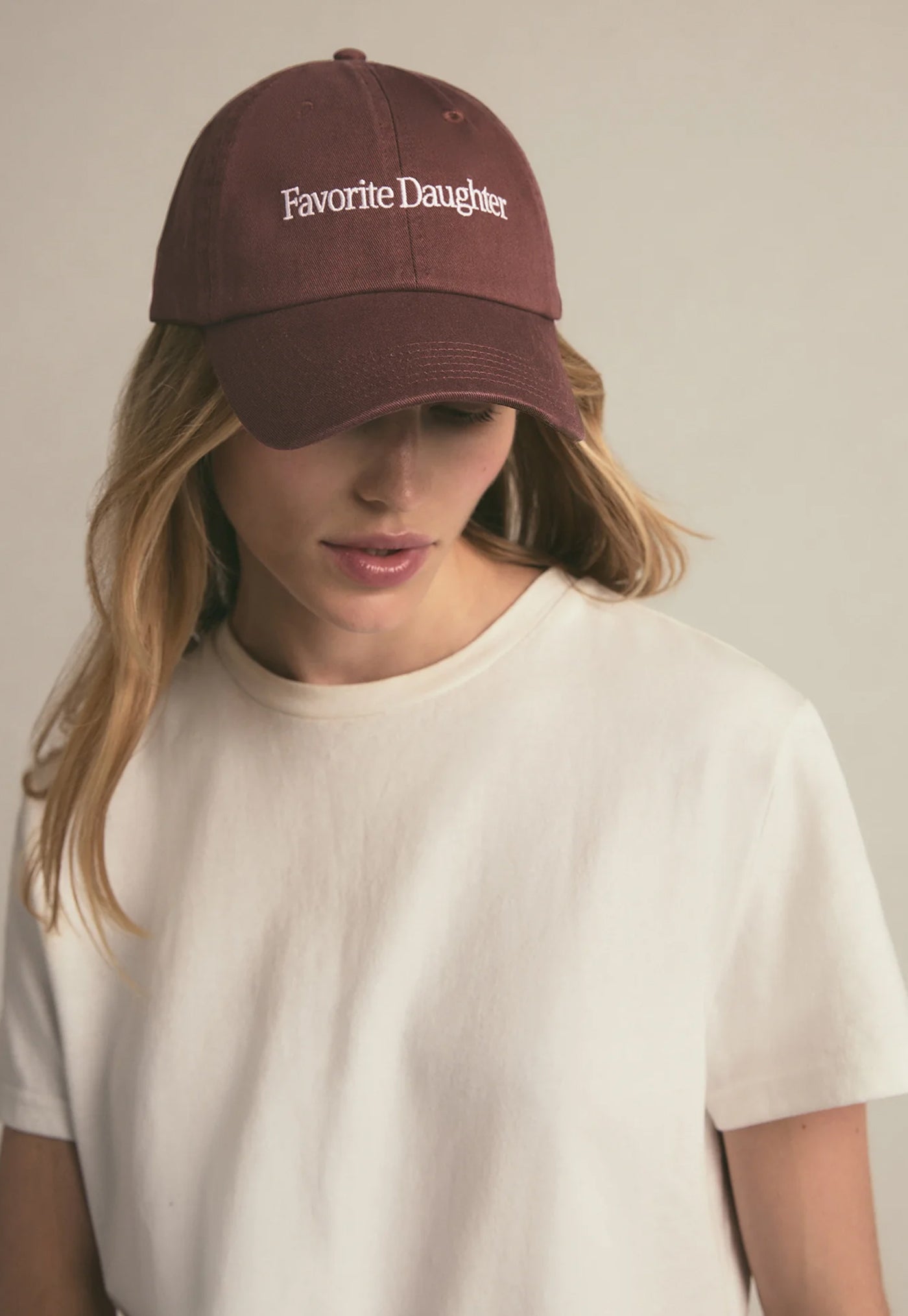 Classic Logo Baseball Hat - Brown/White