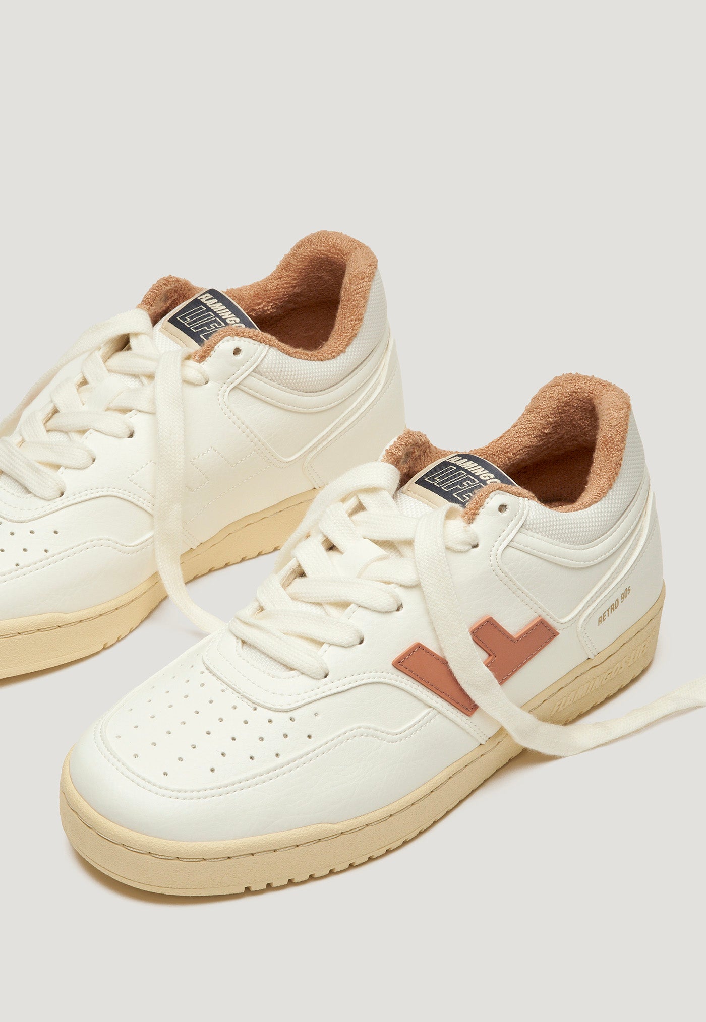 Retro 90s Sneaker - White Apricot Vanilla sold by Angel Divine